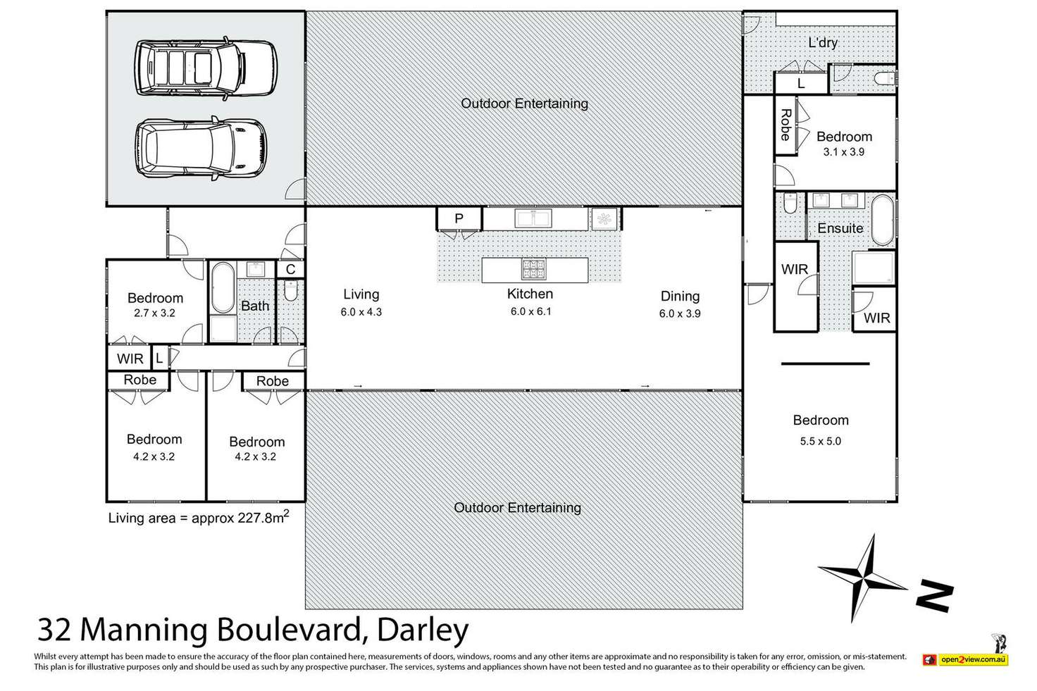 Floorplan of Homely house listing, 32 Manning Boulevard, Darley VIC 3340