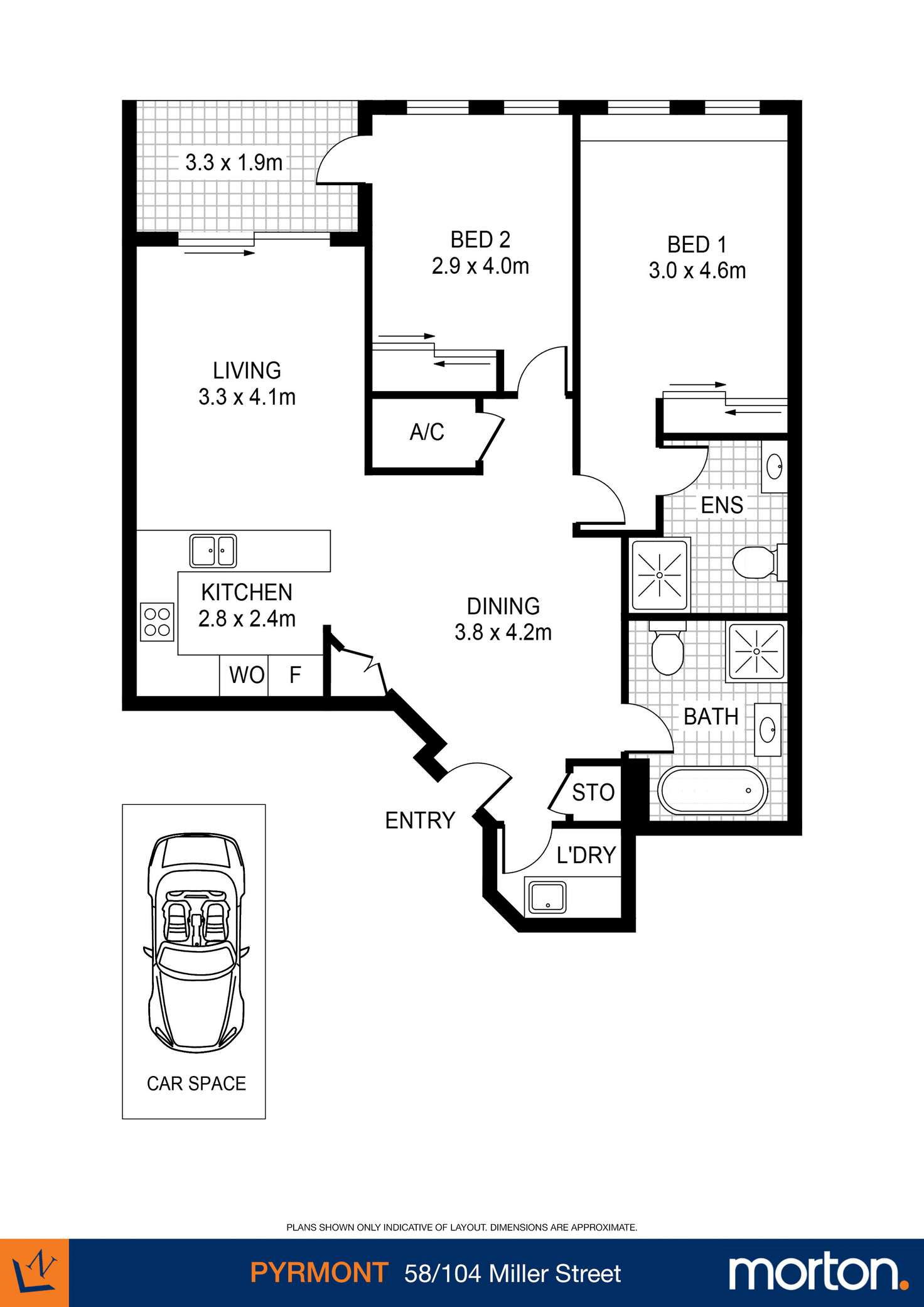 Floorplan of Homely apartment listing, 58/104 Miller Street, Pyrmont NSW 2009