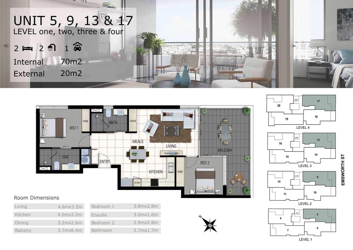 Floorplan of Homely unit listing, 17/51 Emsworth Street, Wynnum QLD 4178