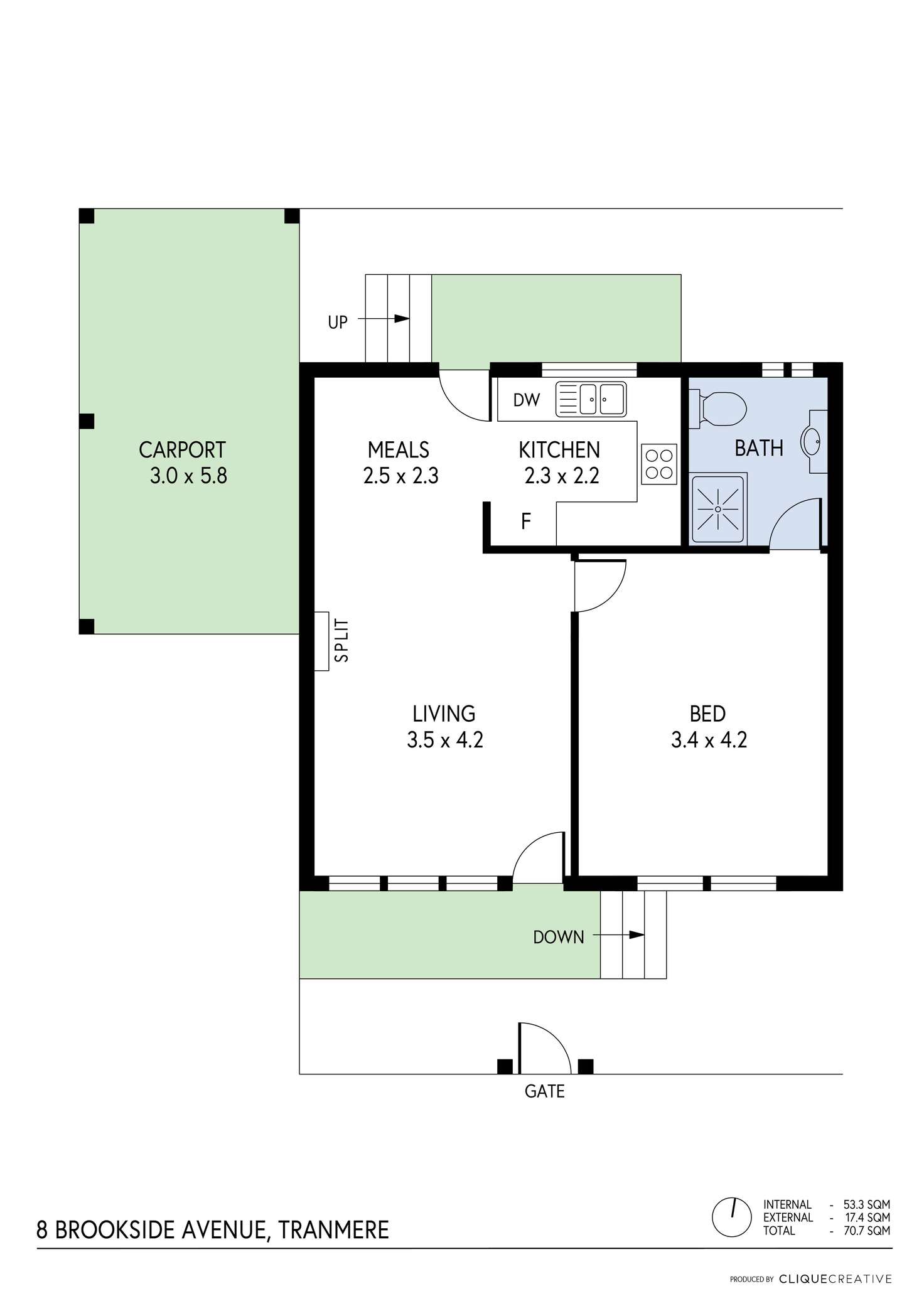 Floorplan of Homely unit listing, 8 Brookside Avenue, Tranmere SA 5073