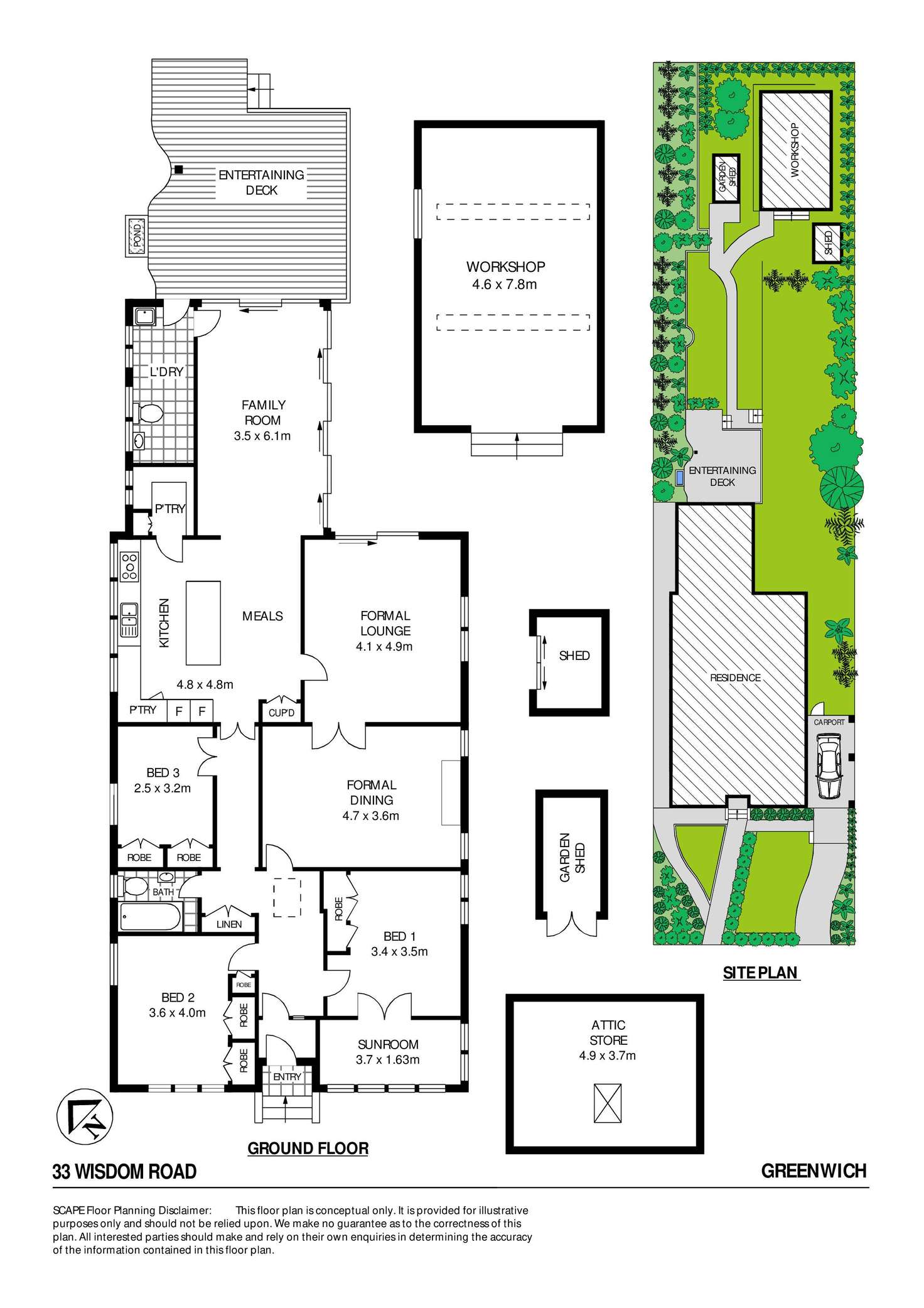 Floorplan of Homely house listing, 33 Wisdom Road, Greenwich NSW 2065