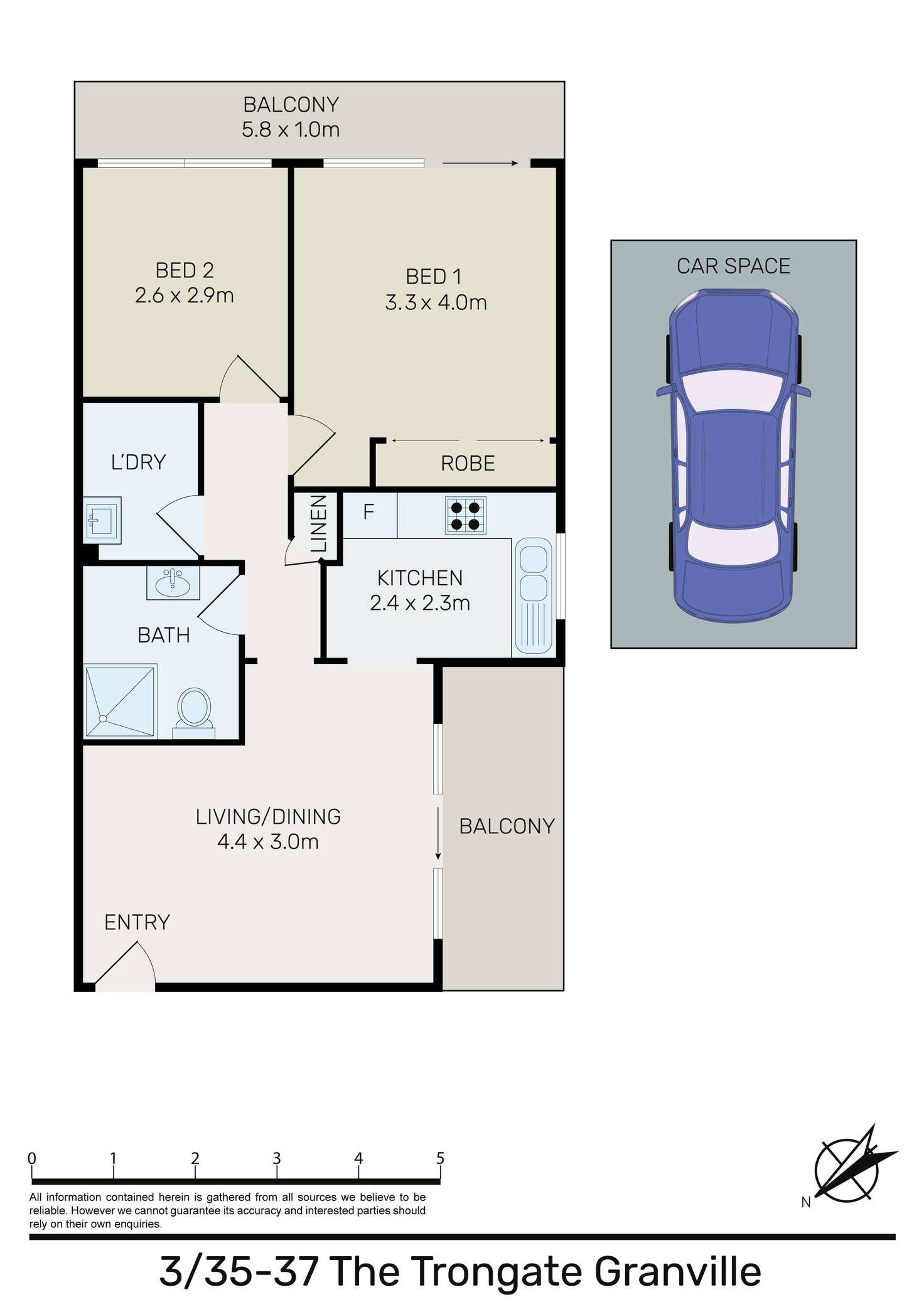 Floorplan of Homely unit listing, 3/35-37 The Trongate, Granville NSW 2142