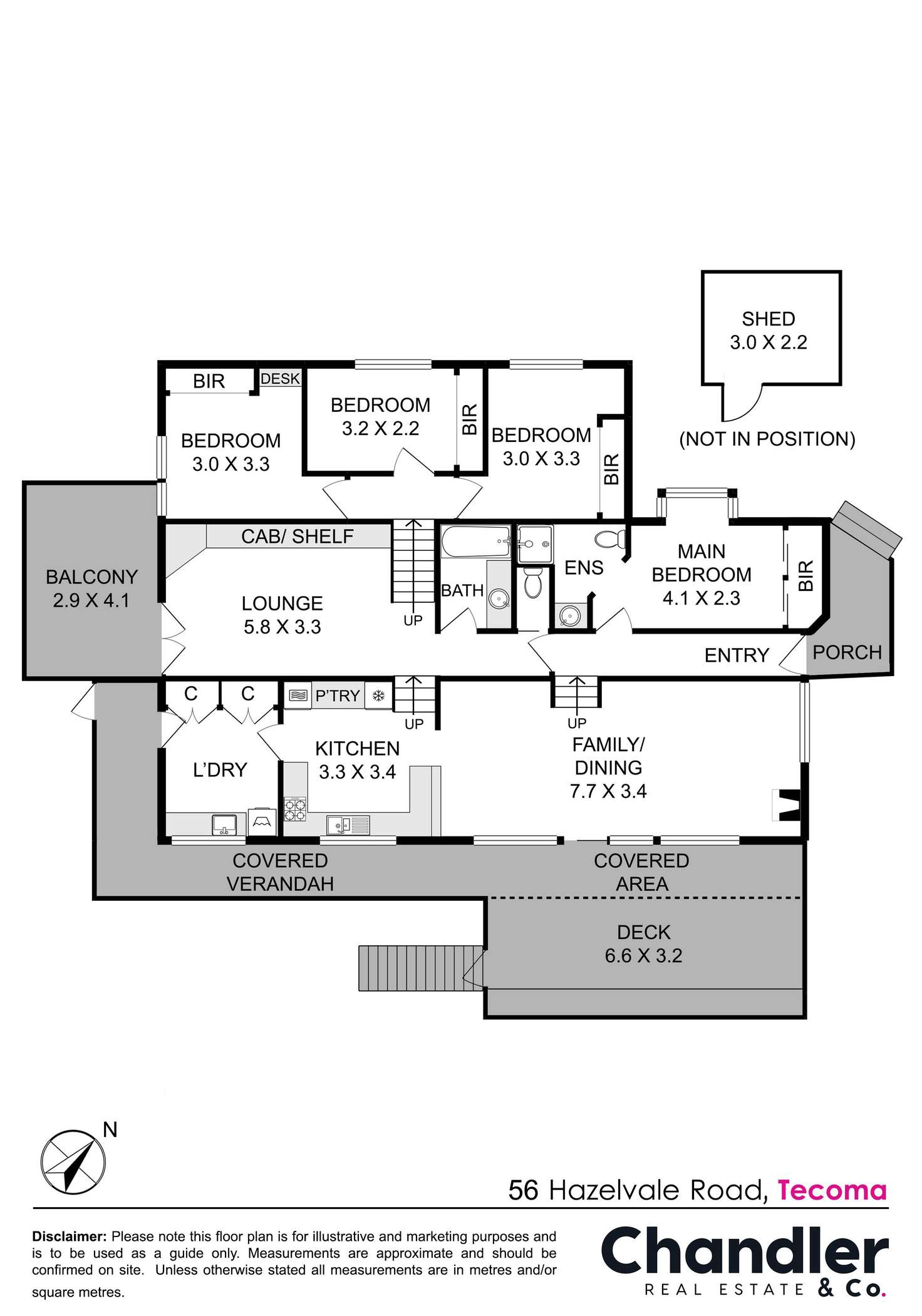 Floorplan of Homely house listing, 56 Hazelvale Road, Tecoma VIC 3160