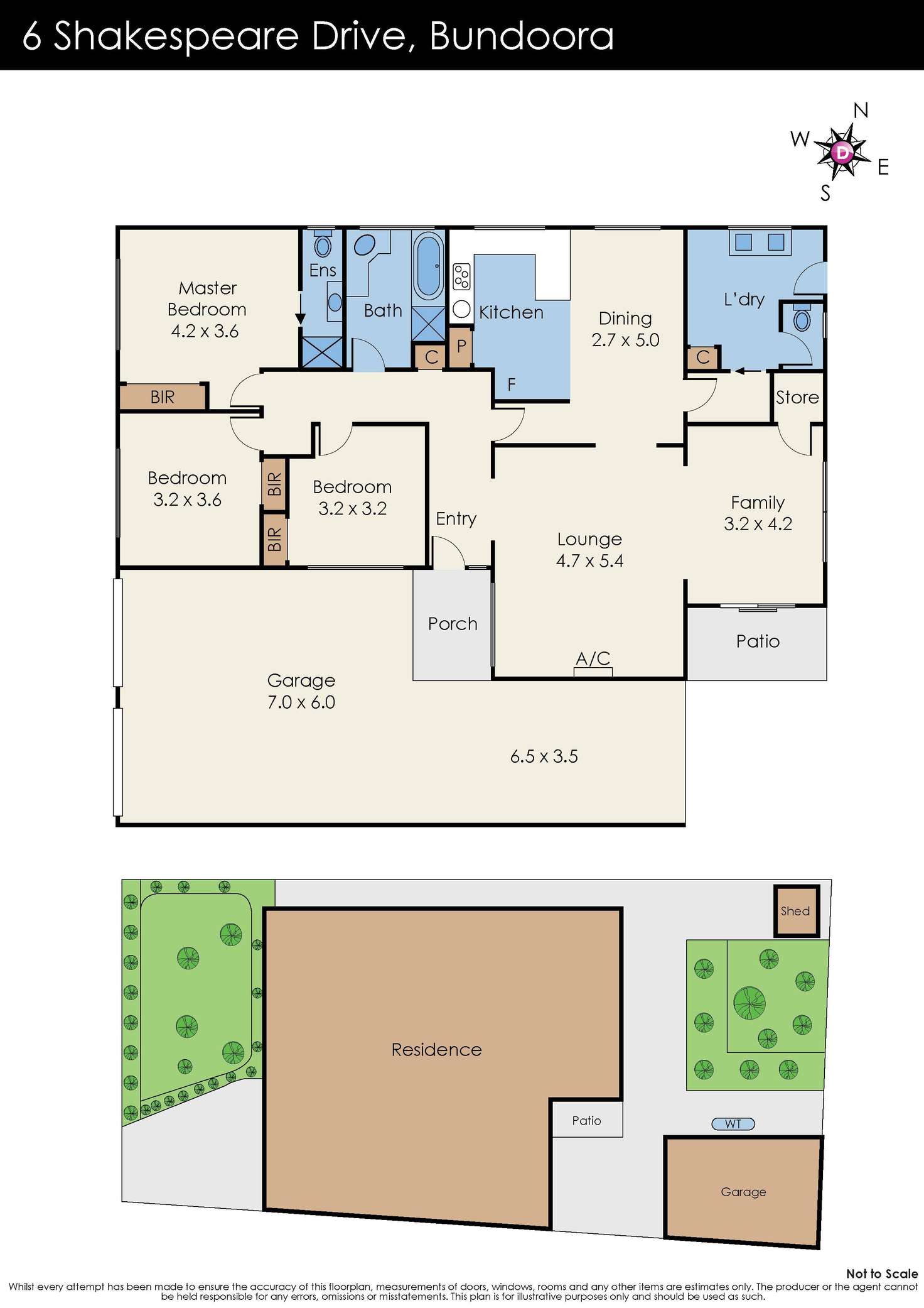 Floorplan of Homely house listing, 6 Shakespeare Drive, Bundoora VIC 3083