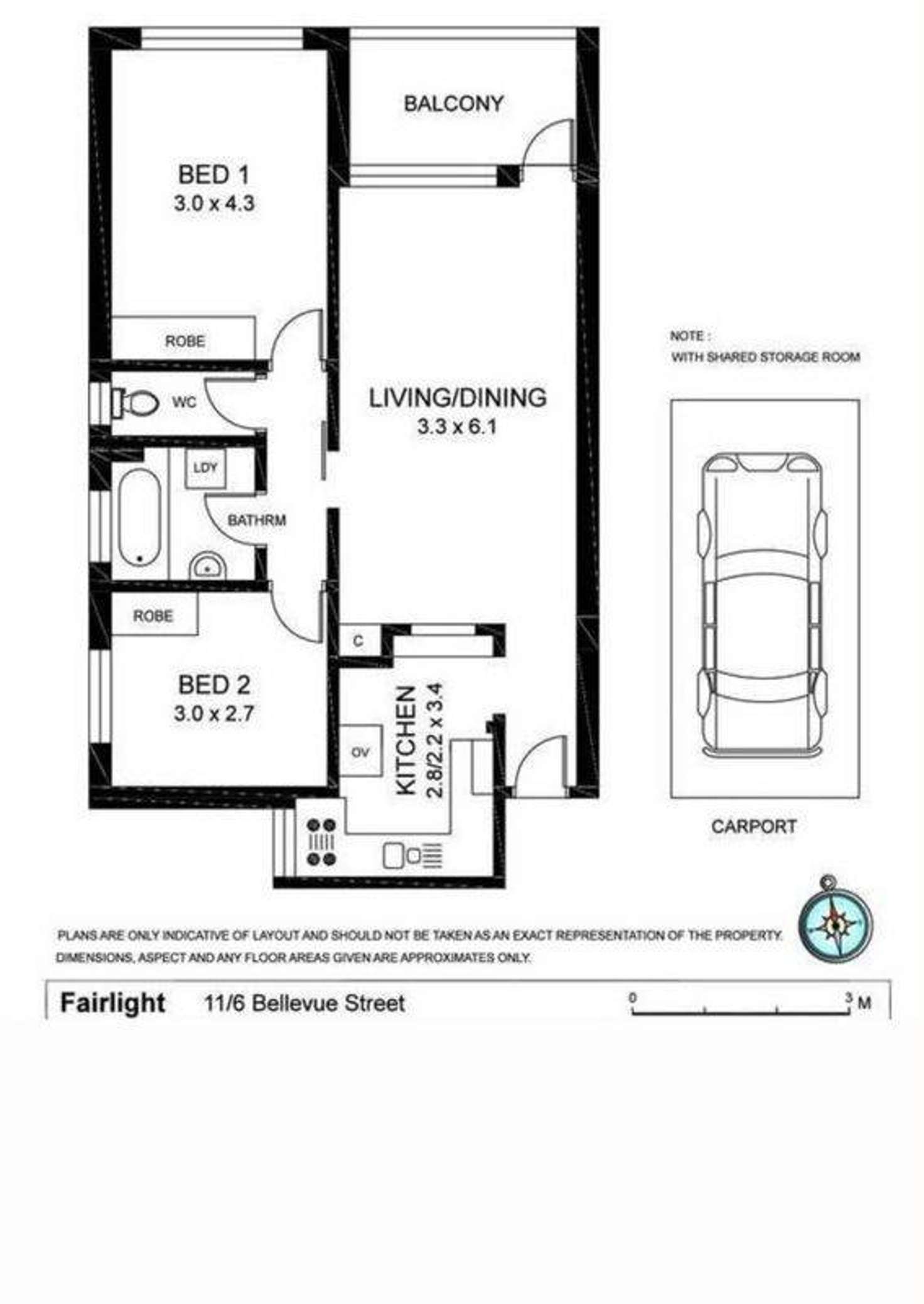 Floorplan of Homely apartment listing, 11/6 Bellevue Street, Fairlight NSW 2094