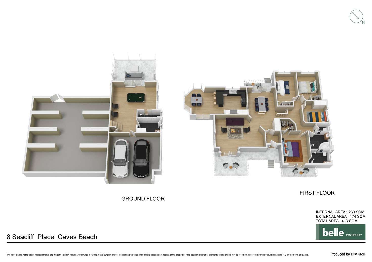 Floorplan of Homely house listing, 8 Seacliff Place, Caves Beach NSW 2281