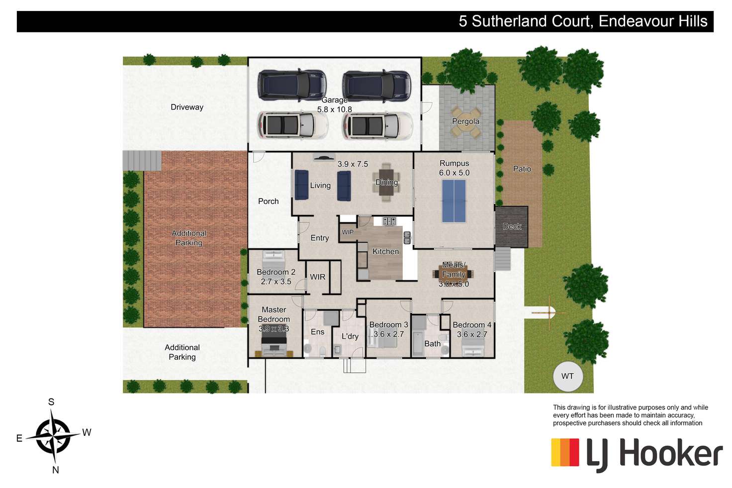 Floorplan of Homely house listing, 5 Sutherland Court, Endeavour Hills VIC 3802