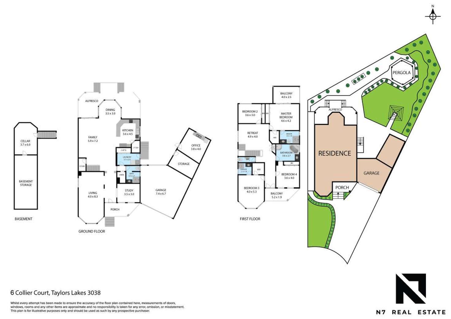 Floorplan of Homely house listing, 6 Collier Court, Taylors Lakes VIC 3038