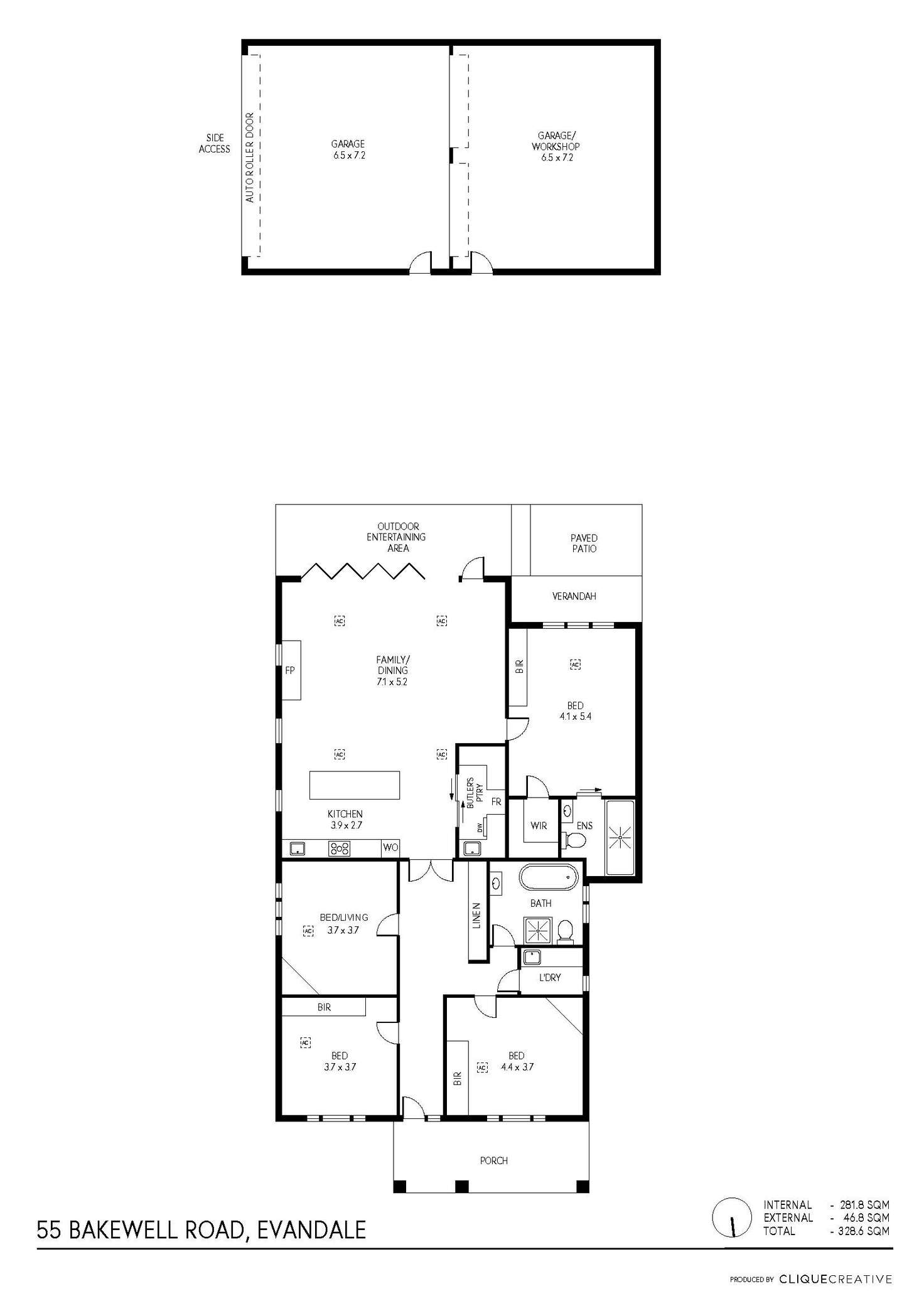 Floorplan of Homely house listing, 55 Bakewell Road, Evandale SA 5069