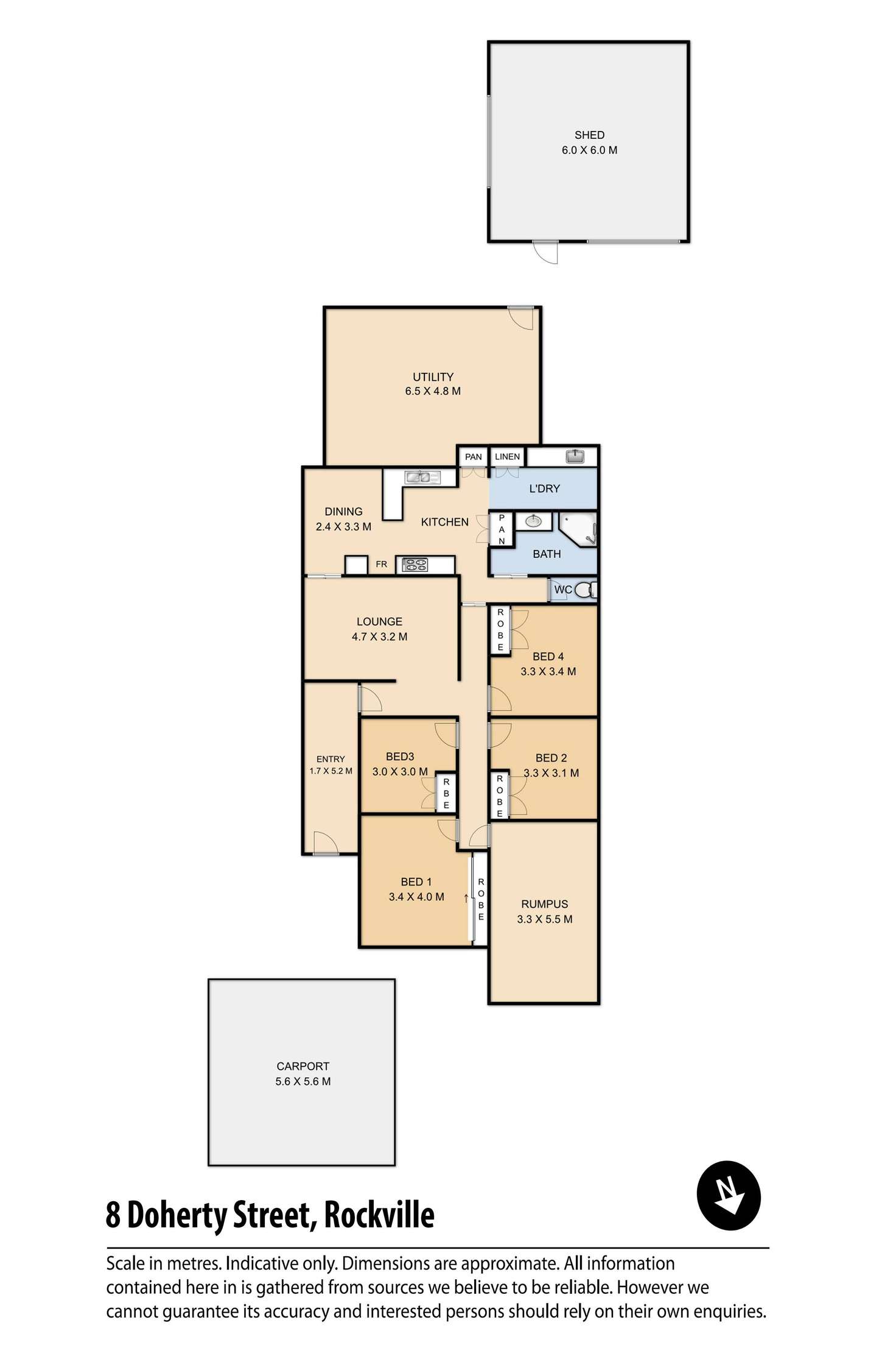 Floorplan of Homely house listing, 8 Doherty Street, Rockville QLD 4350