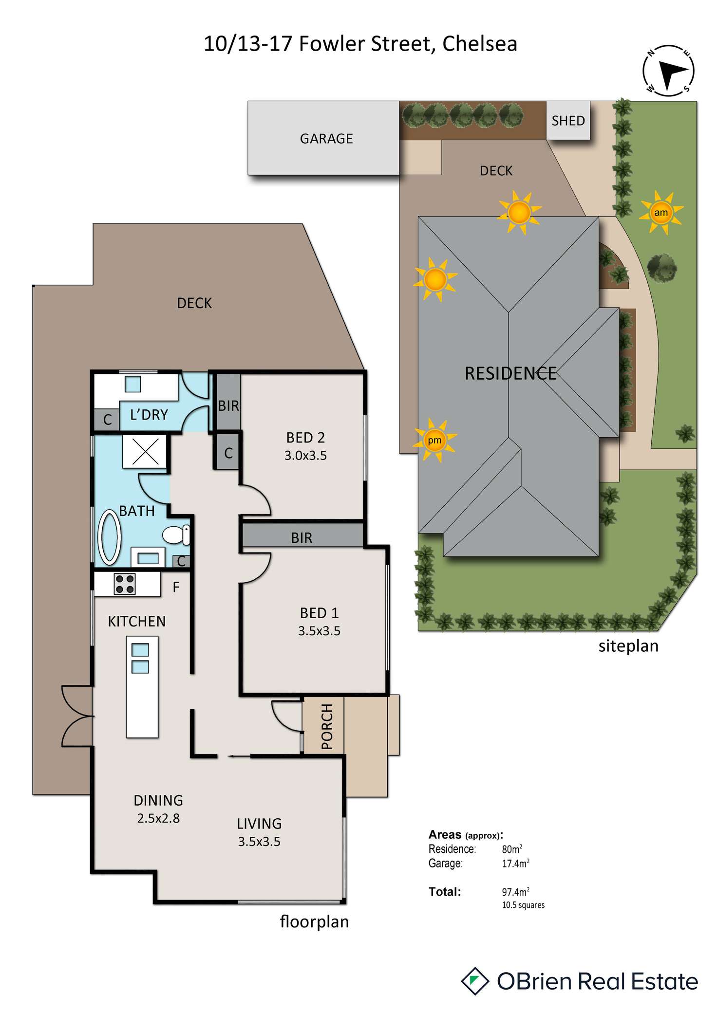 Floorplan of Homely unit listing, 10/13-17 Fowler Street, Chelsea VIC 3196