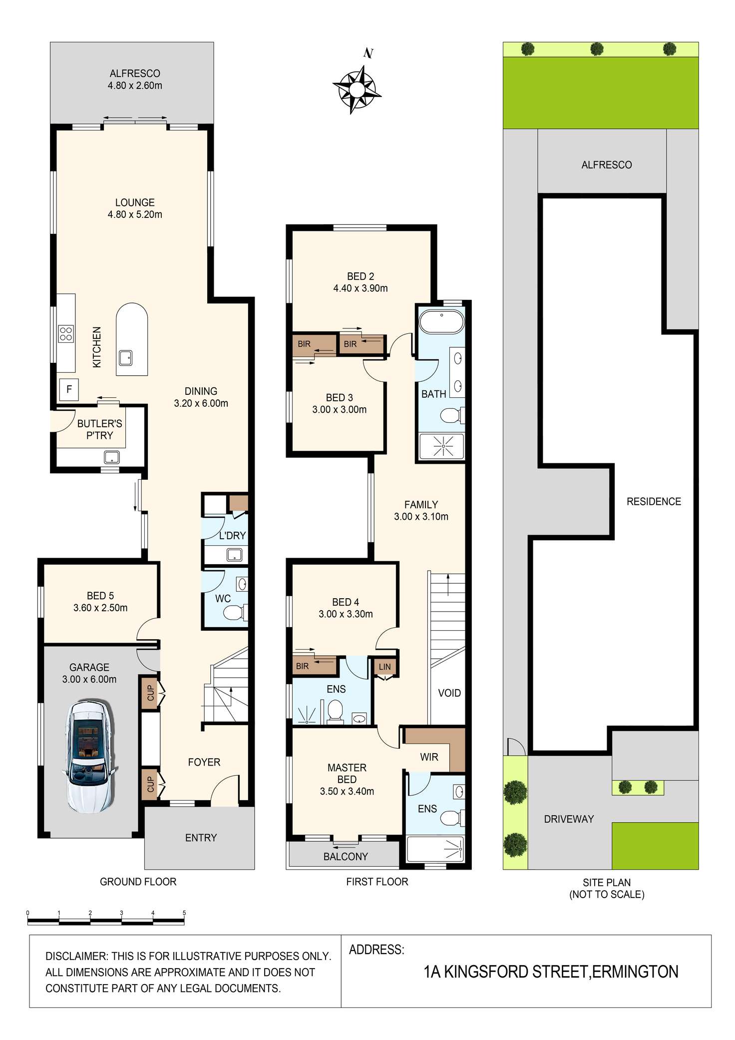 Floorplan of Homely semiDetached listing, 1A Kingsford Street, Ermington NSW 2115
