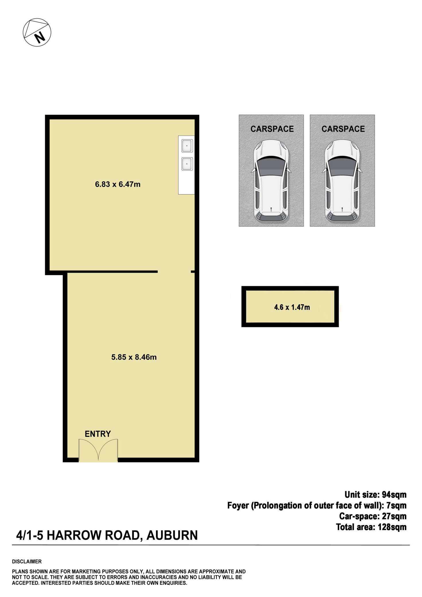 Floorplan of Homely unit listing, 4/1-5 Harrow Road, Auburn NSW 2144