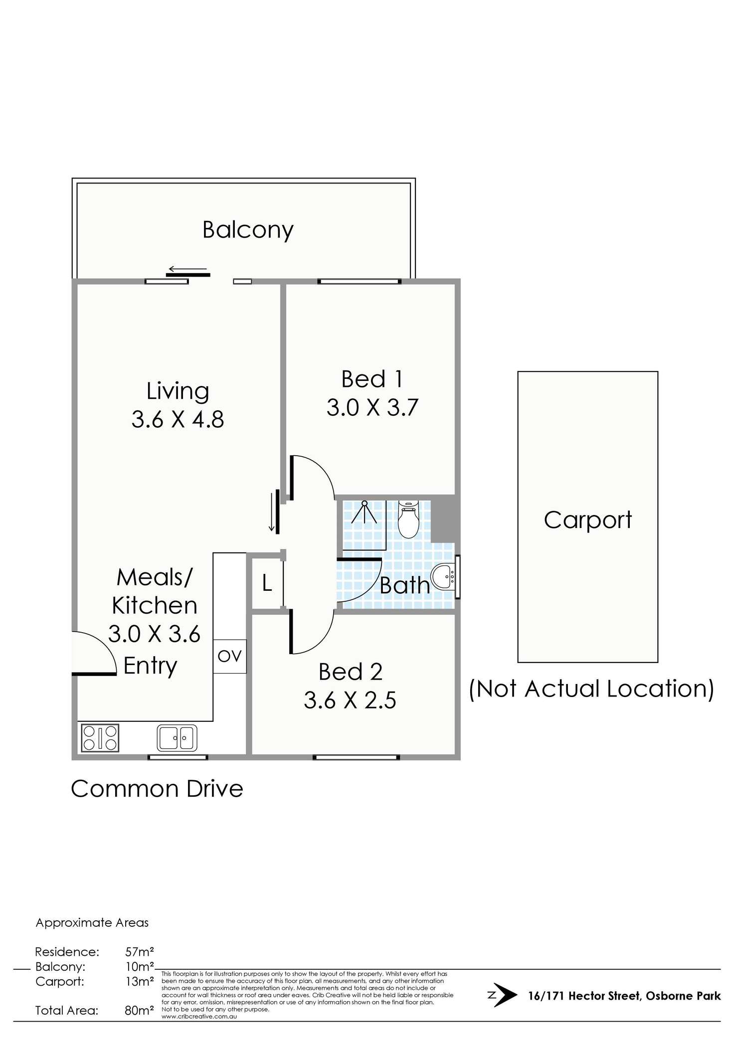 Floorplan of Homely apartment listing, 16/171 Hector Street, Osborne Park WA 6017