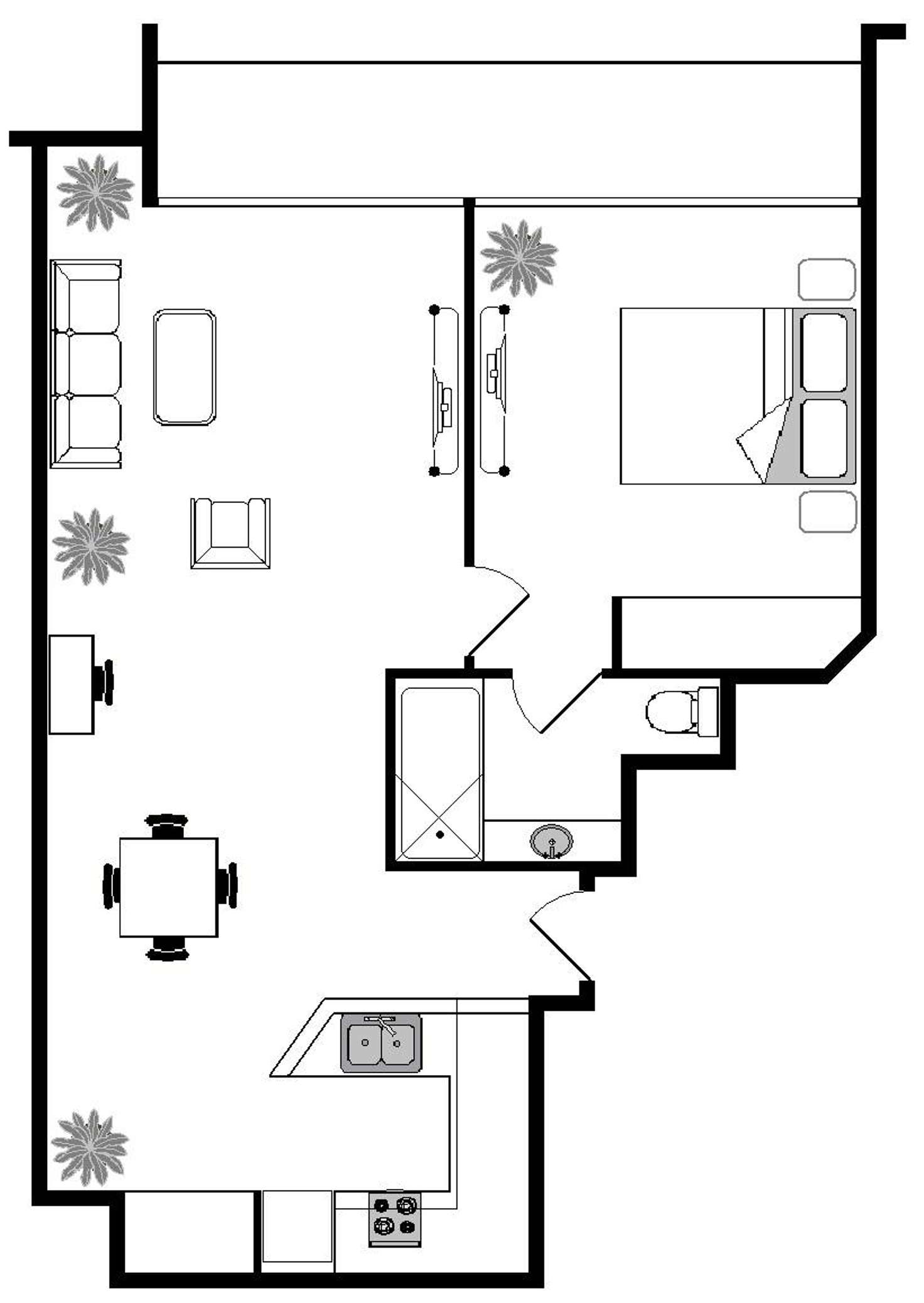 Floorplan of Homely apartment listing, 1201/222 Russell Street, Melbourne VIC 3000
