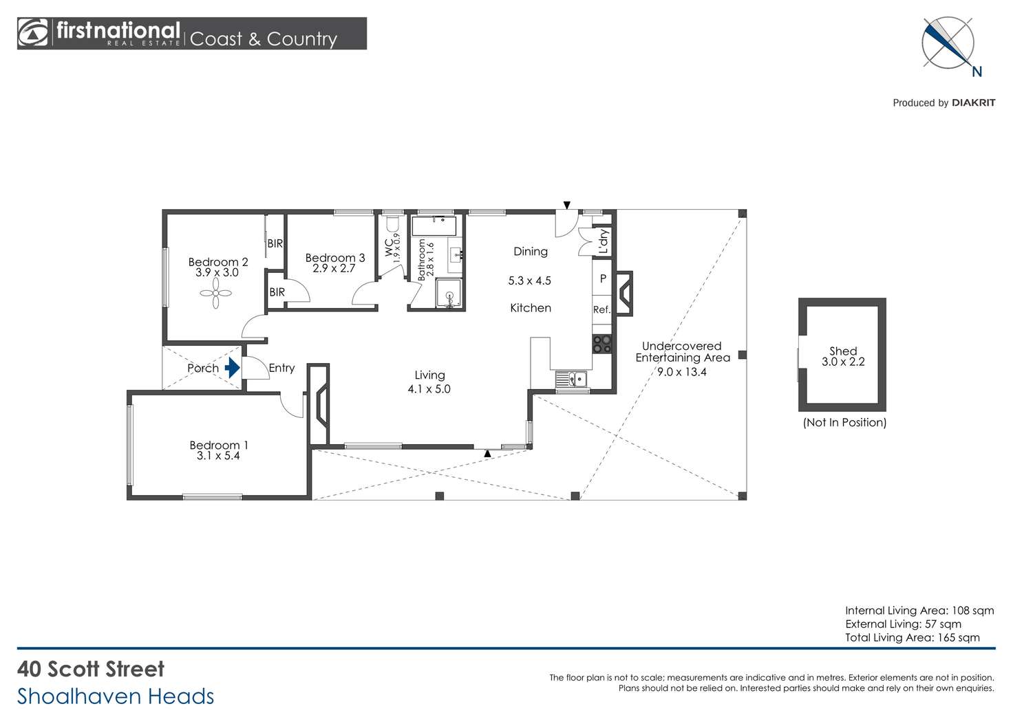 Floorplan of Homely house listing, 40 Scott Street, Shoalhaven Heads NSW 2535