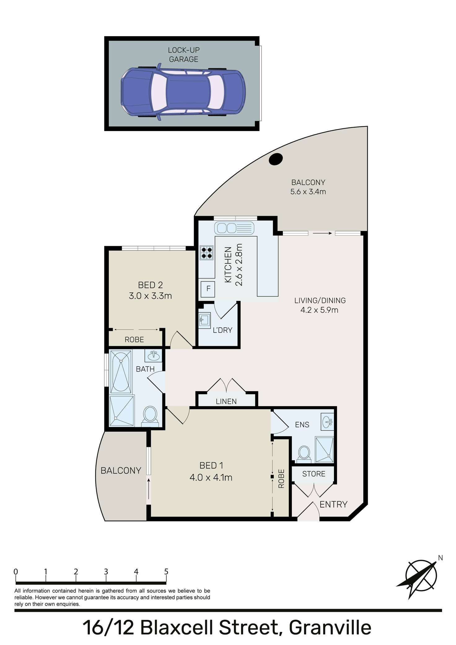 Floorplan of Homely unit listing, 16/12-16 Blaxcell Street, Granville NSW 2142