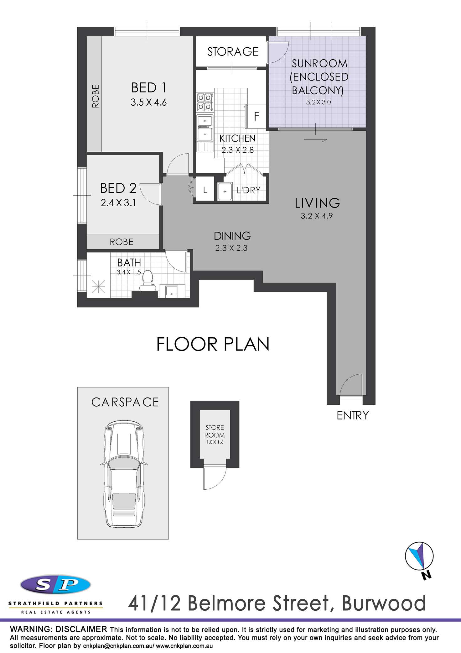 Floorplan of Homely apartment listing, 41/12-14 Belmore Street, Burwood NSW 2134