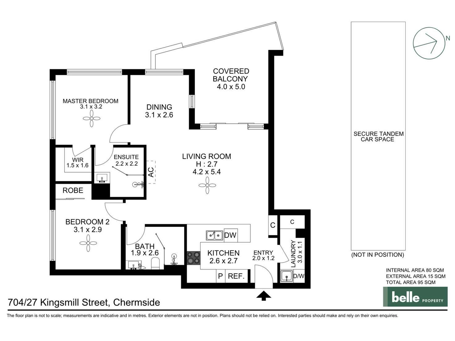 Floorplan of Homely apartment listing, 704/27 Kingsmill Street, Chermside QLD 4032