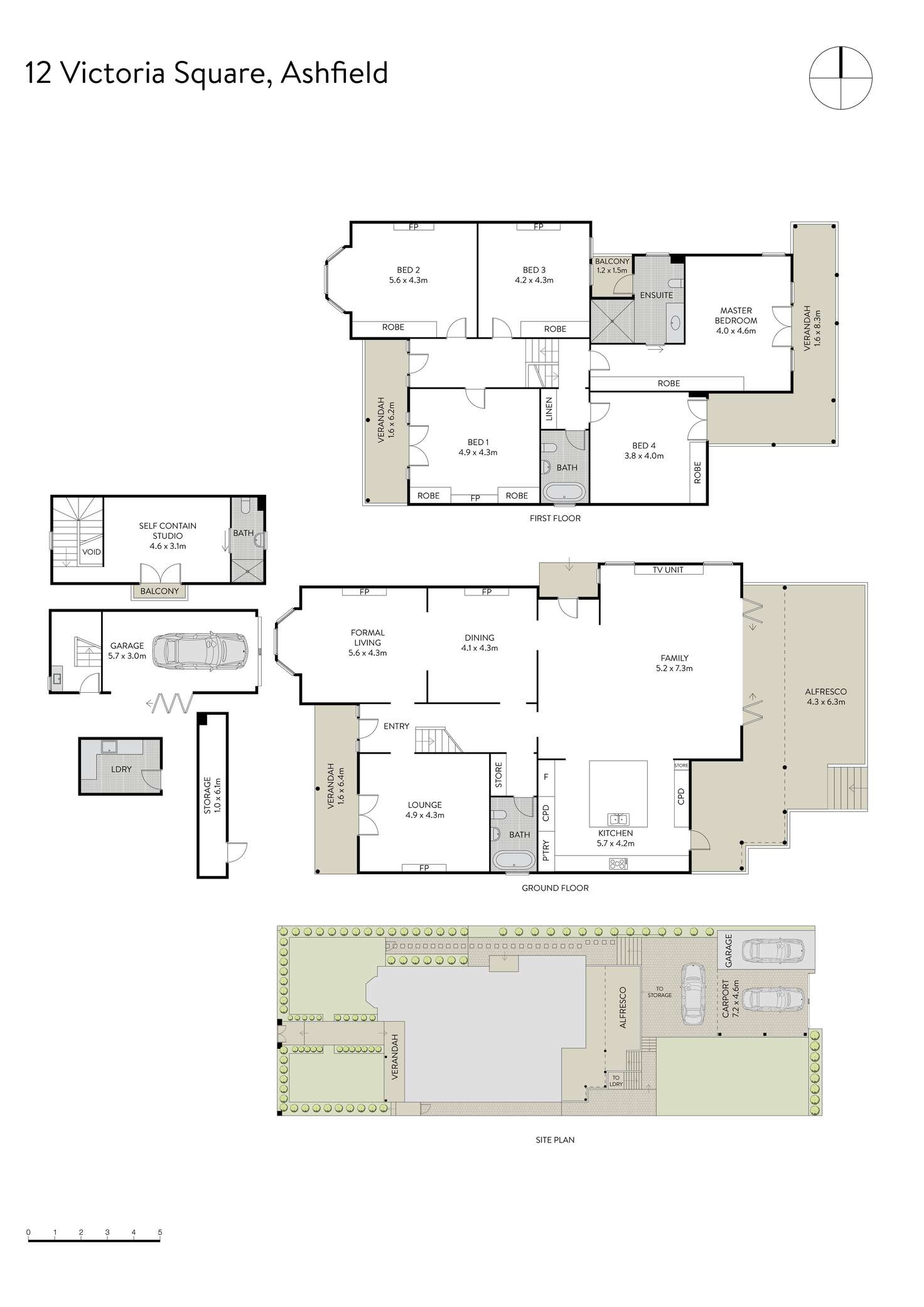 Floorplan of Homely house listing, 12 Victoria Square, Ashfield NSW 2131