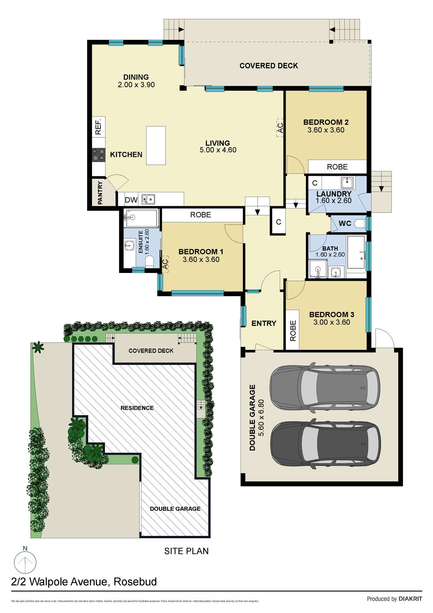 Floorplan of Homely unit listing, 2/2 Walpole Avenue, Rosebud VIC 3939