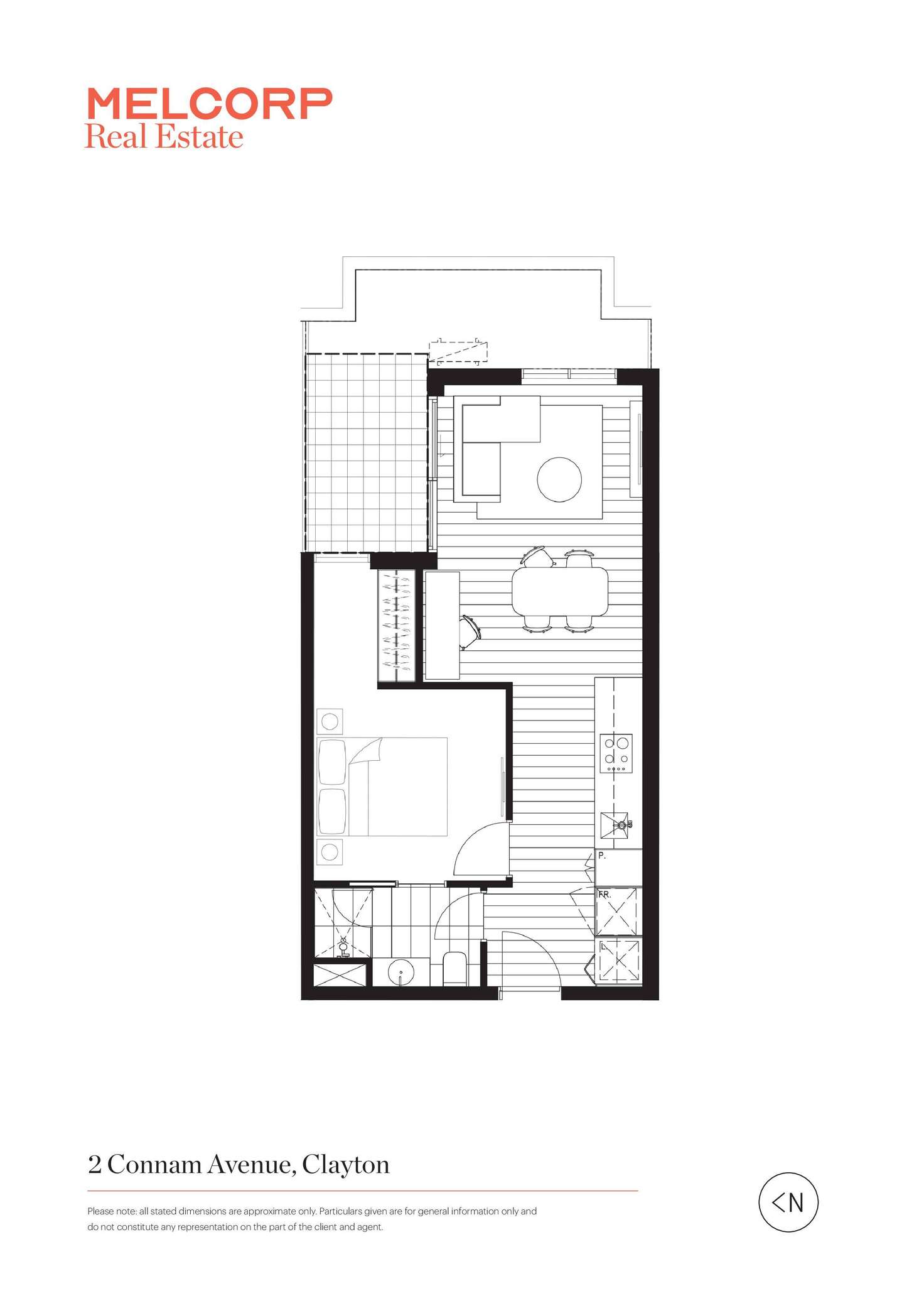 Floorplan of Homely apartment listing, 3417/2 Connam Avenue, Clayton VIC 3168
