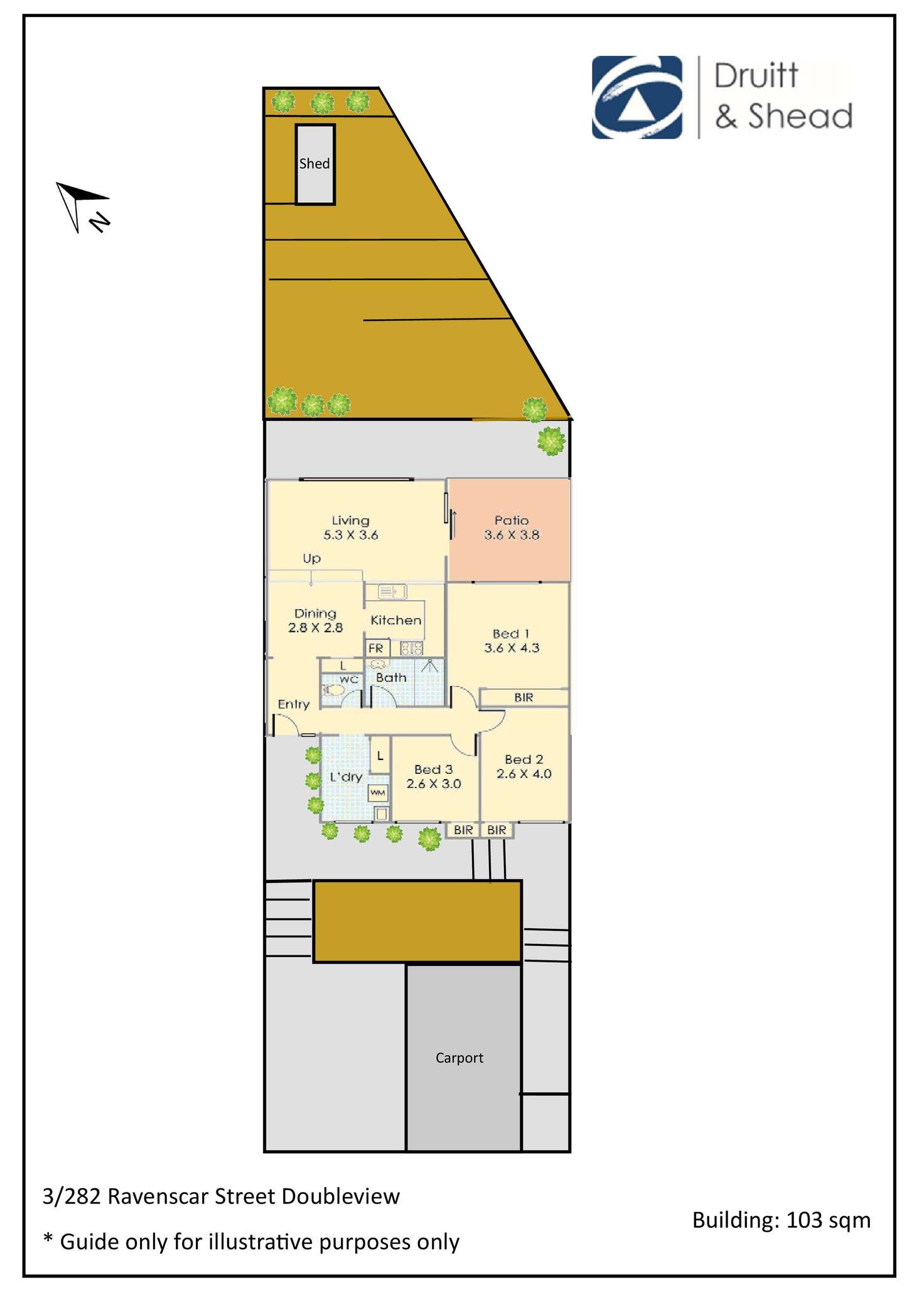 Floorplan of Homely villa listing, 3/282 Ravenscar Street, Doubleview WA 6018