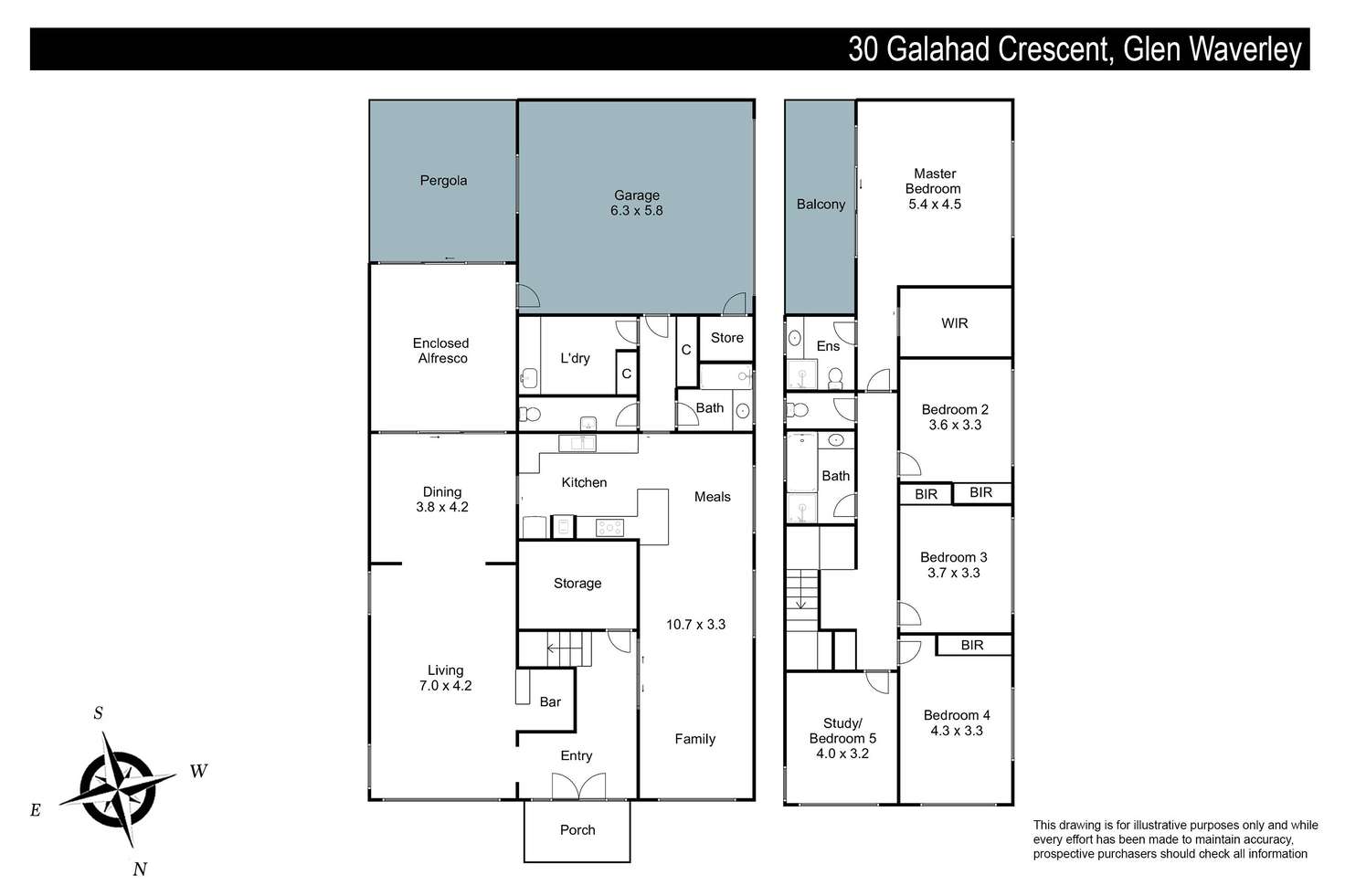 Floorplan of Homely house listing, 30 Galahad Crescent, Glen Waverley VIC 3150