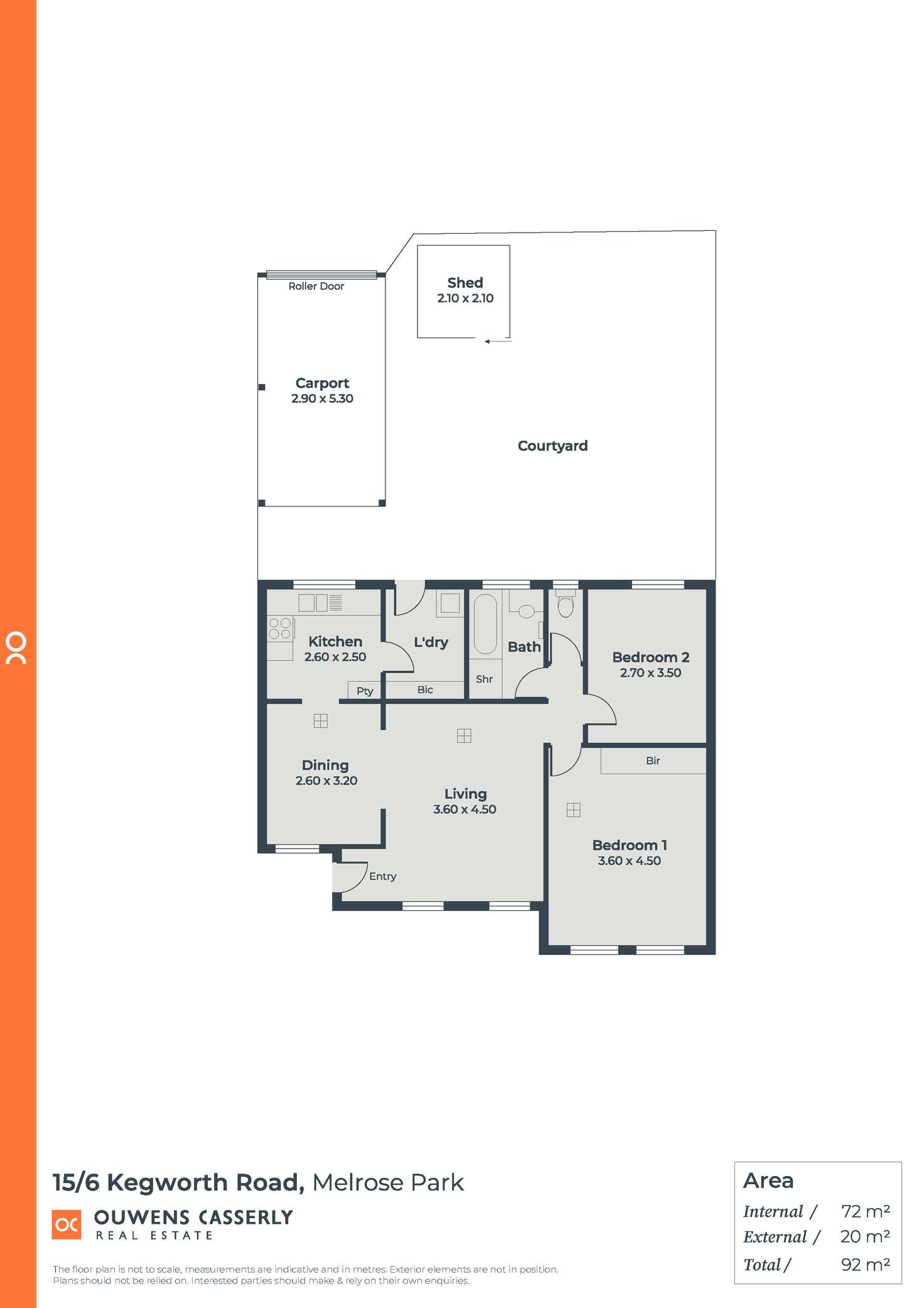 Floorplan of Homely unit listing, 15/6 Kegworth Road, Melrose Park SA 5039