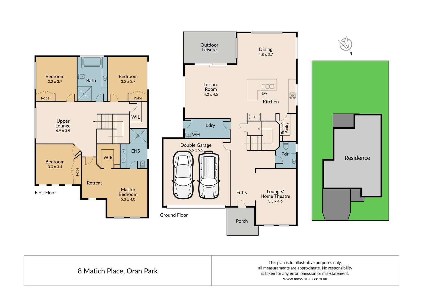 Floorplan of Homely house listing, 8 Matich Place, Oran Park NSW 2570
