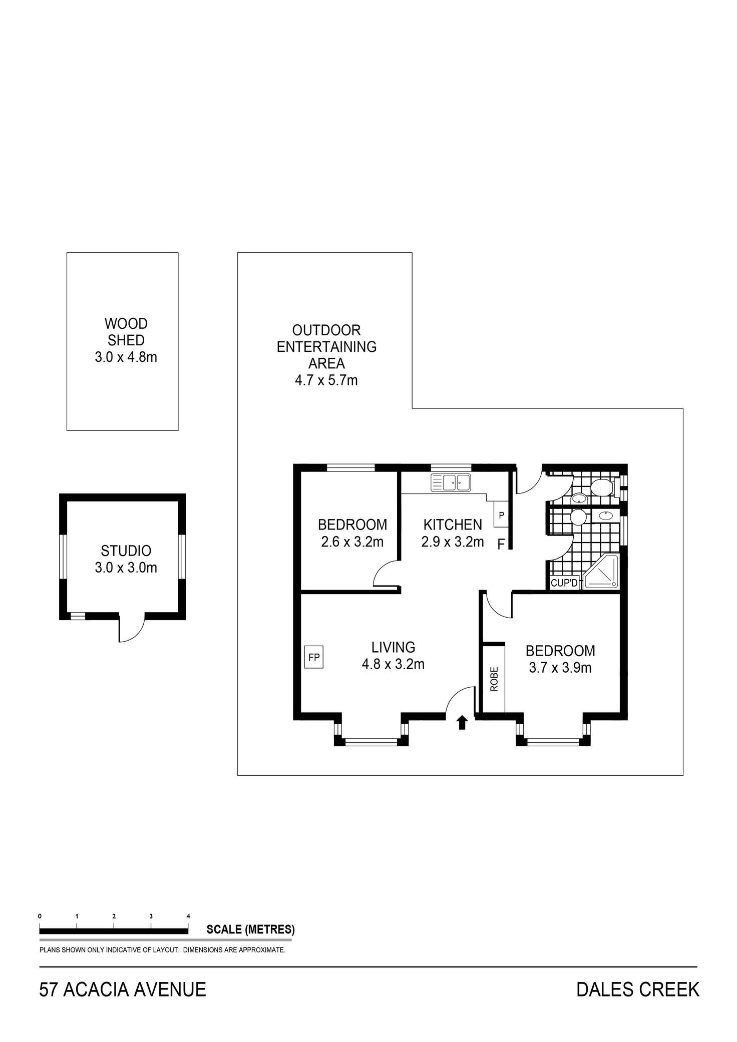 Floorplan of Homely house listing, 57 Acacia Avenue, Dales Creek VIC 3341