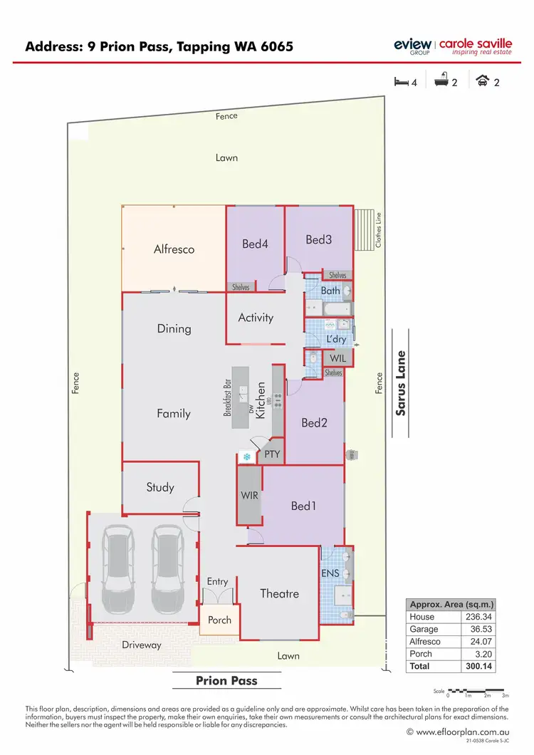 Floorplan of Homely house listing, 9 Prion Pass, Tapping WA 6065