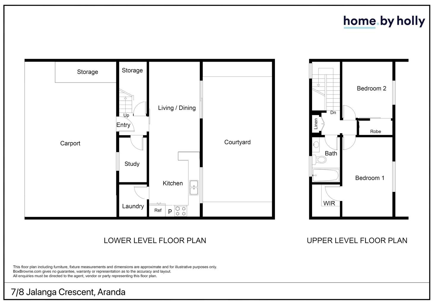 Floorplan of Homely townhouse listing, 7/8 Jalanga Crescent, Aranda ACT 2614