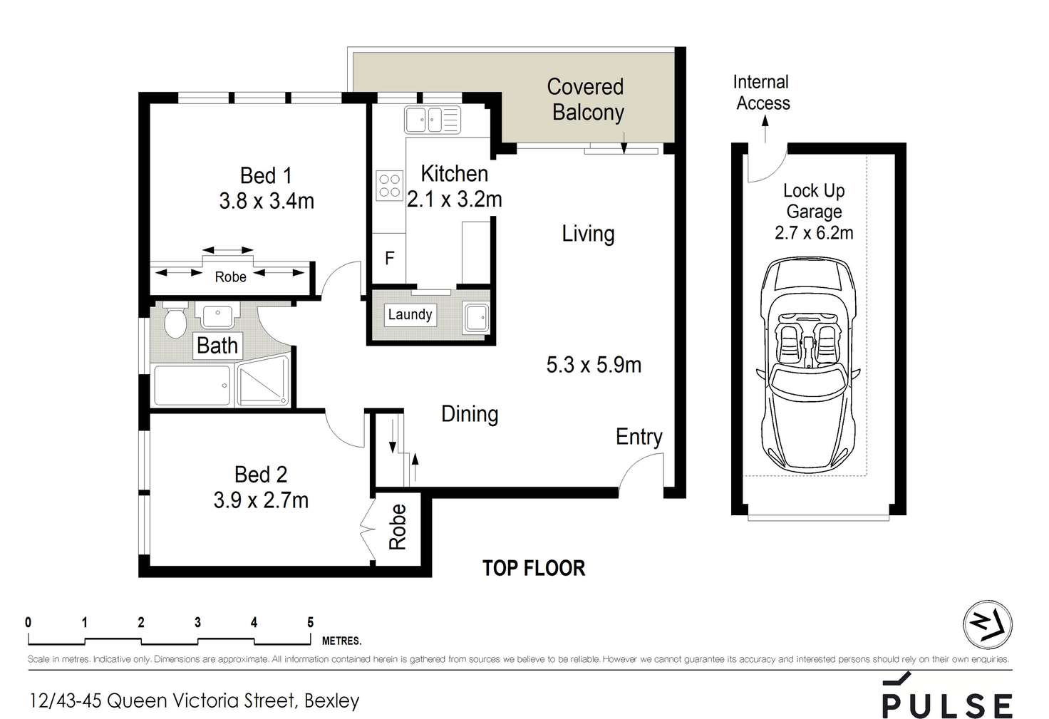 Floorplan of Homely apartment listing, 12/43-45 Queen Victoria Street, Bexley NSW 2207