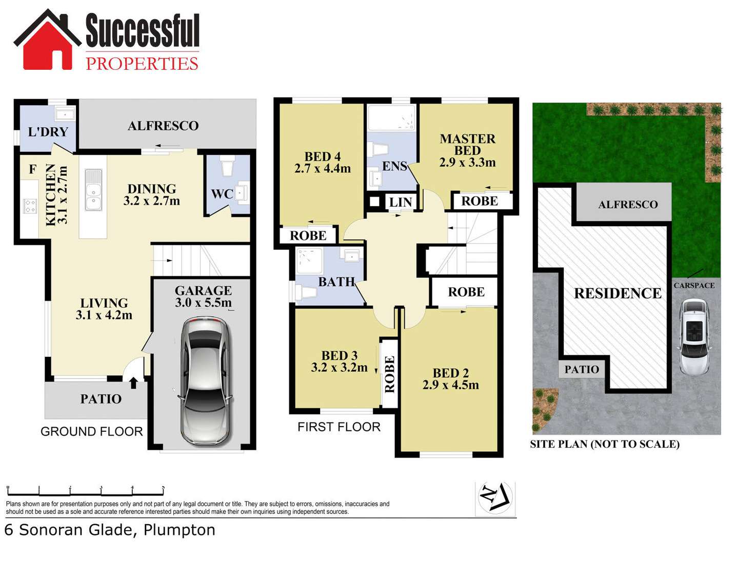 Floorplan of Homely townhouse listing, 6 Sonoran Glade, Plumpton NSW 2761