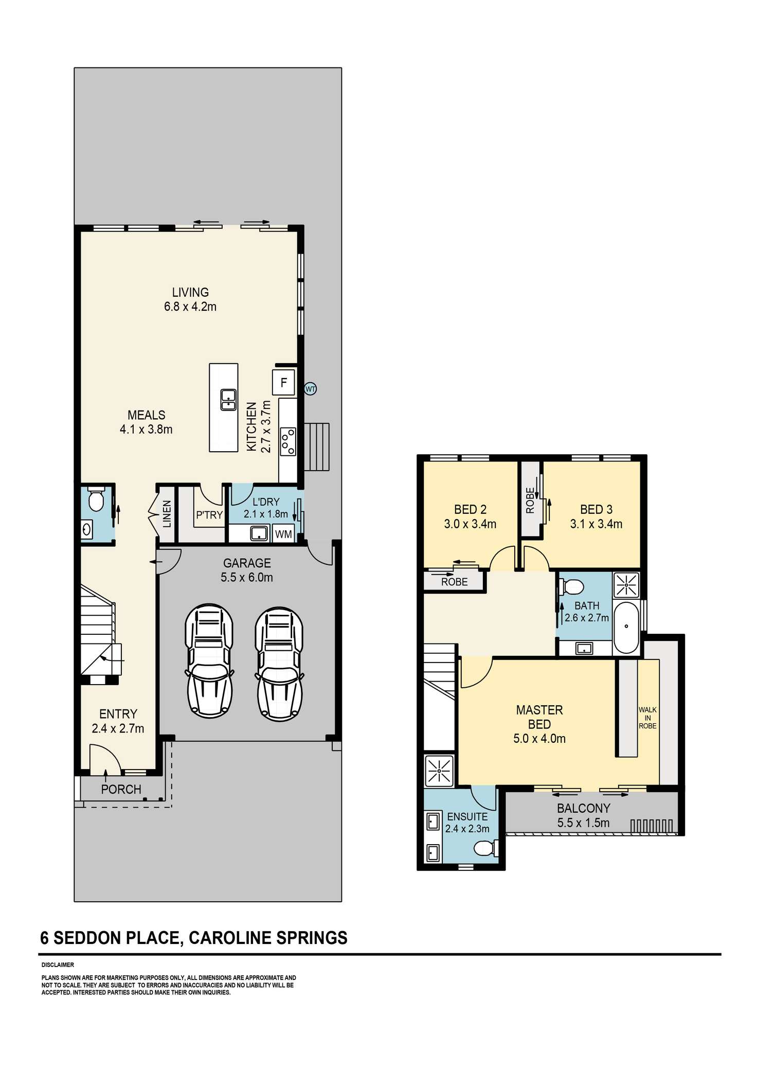 Floorplan of Homely house listing, 6 Seddon Place, Caroline Springs VIC 3023