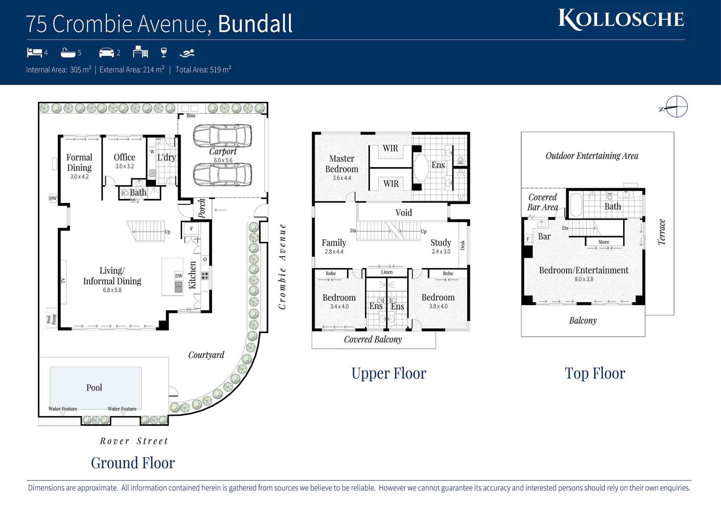 Floorplan of Homely house listing, 75 Crombie Avenue, Bundall QLD 4217