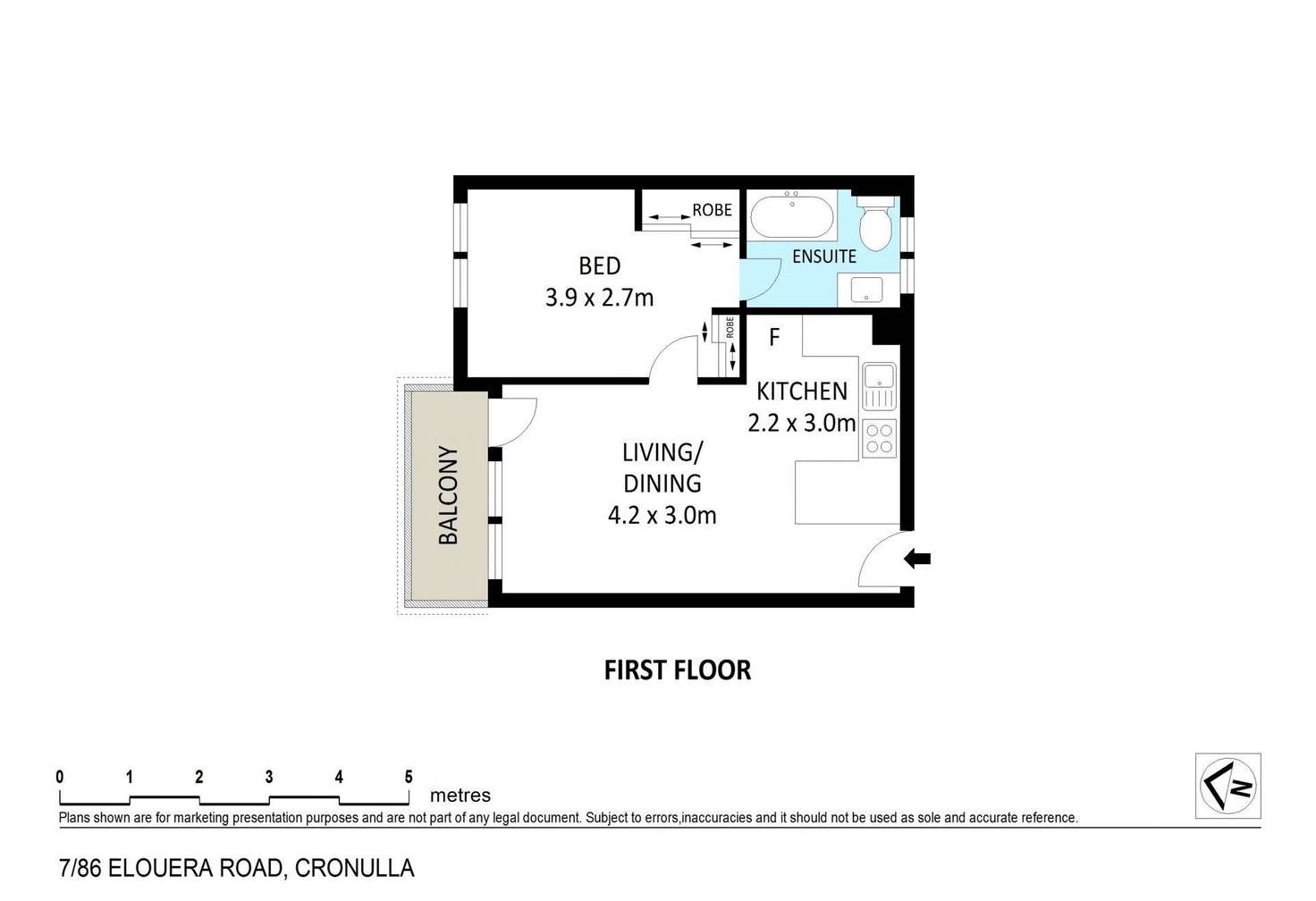 Floorplan of Homely apartment listing, 7/86 Elouera Road, Cronulla NSW 2230