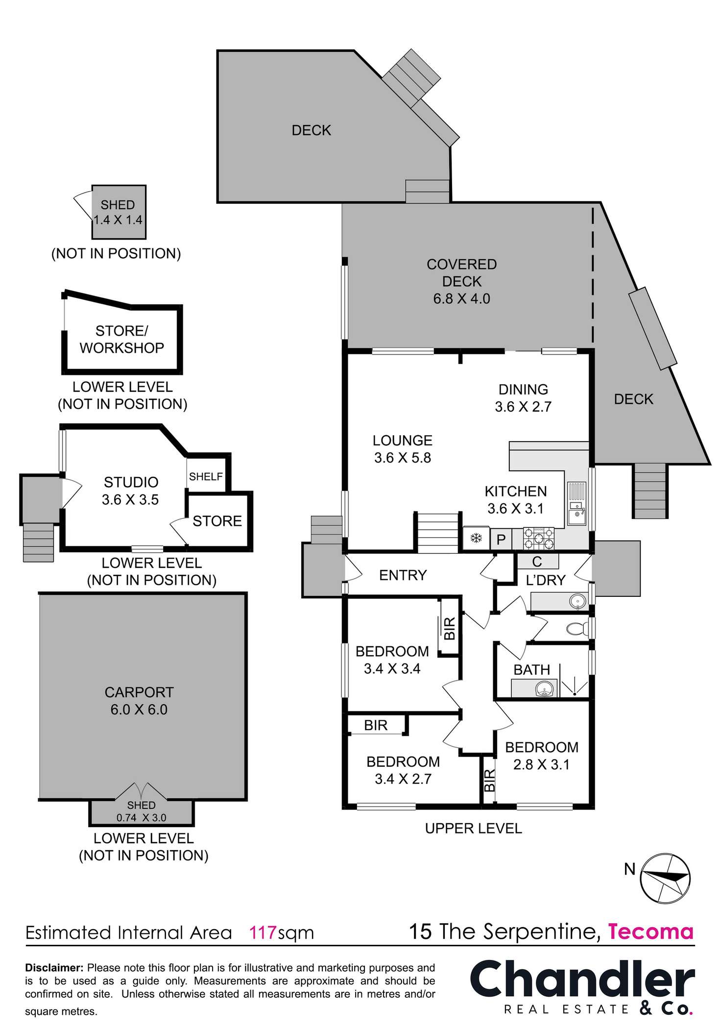 Floorplan of Homely house listing, 15 The Serpentine, Tecoma VIC 3160
