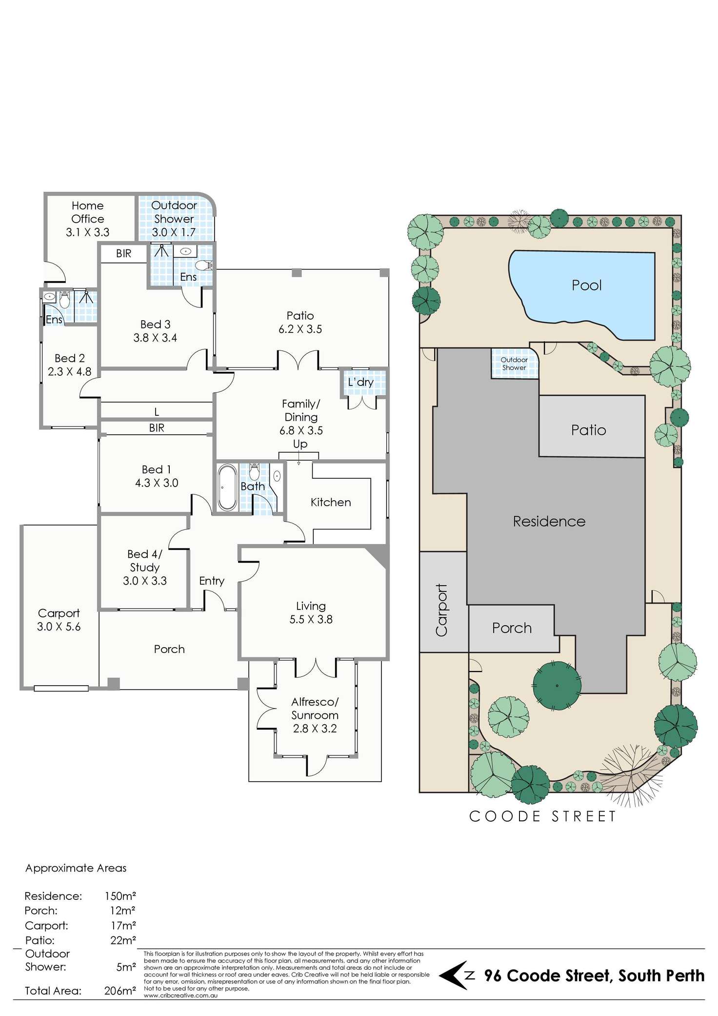 Floorplan of Homely house listing, 96 Coode Street, South Perth WA 6151