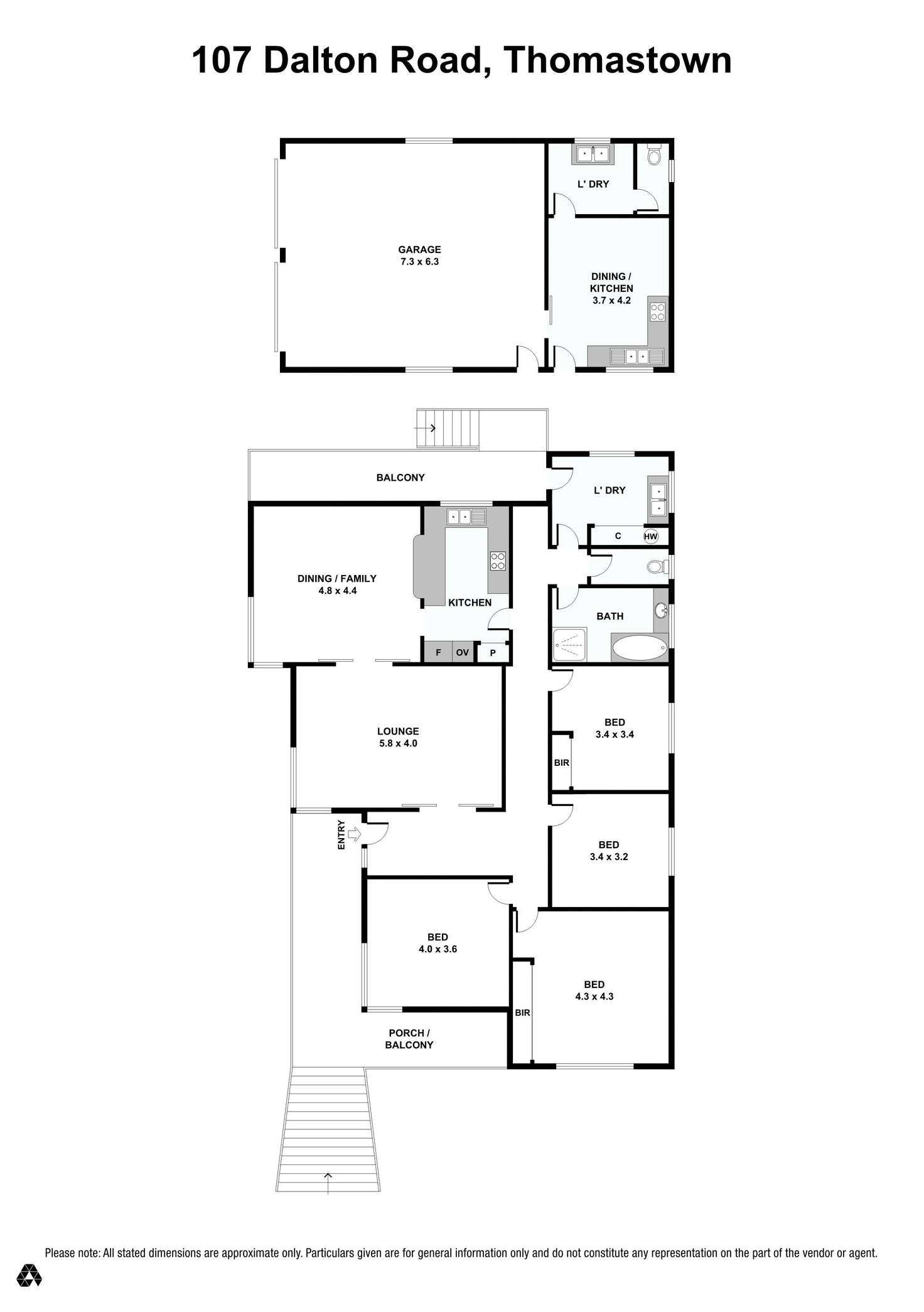 Floorplan of Homely house listing, 107 Dalton Road, Thomastown VIC 3074