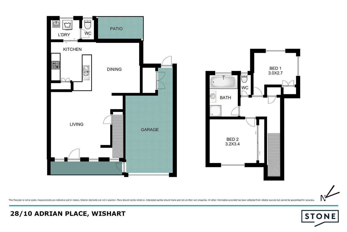 Floorplan of Homely townhouse listing, 28/10 Adrian Place, Wishart QLD 4122