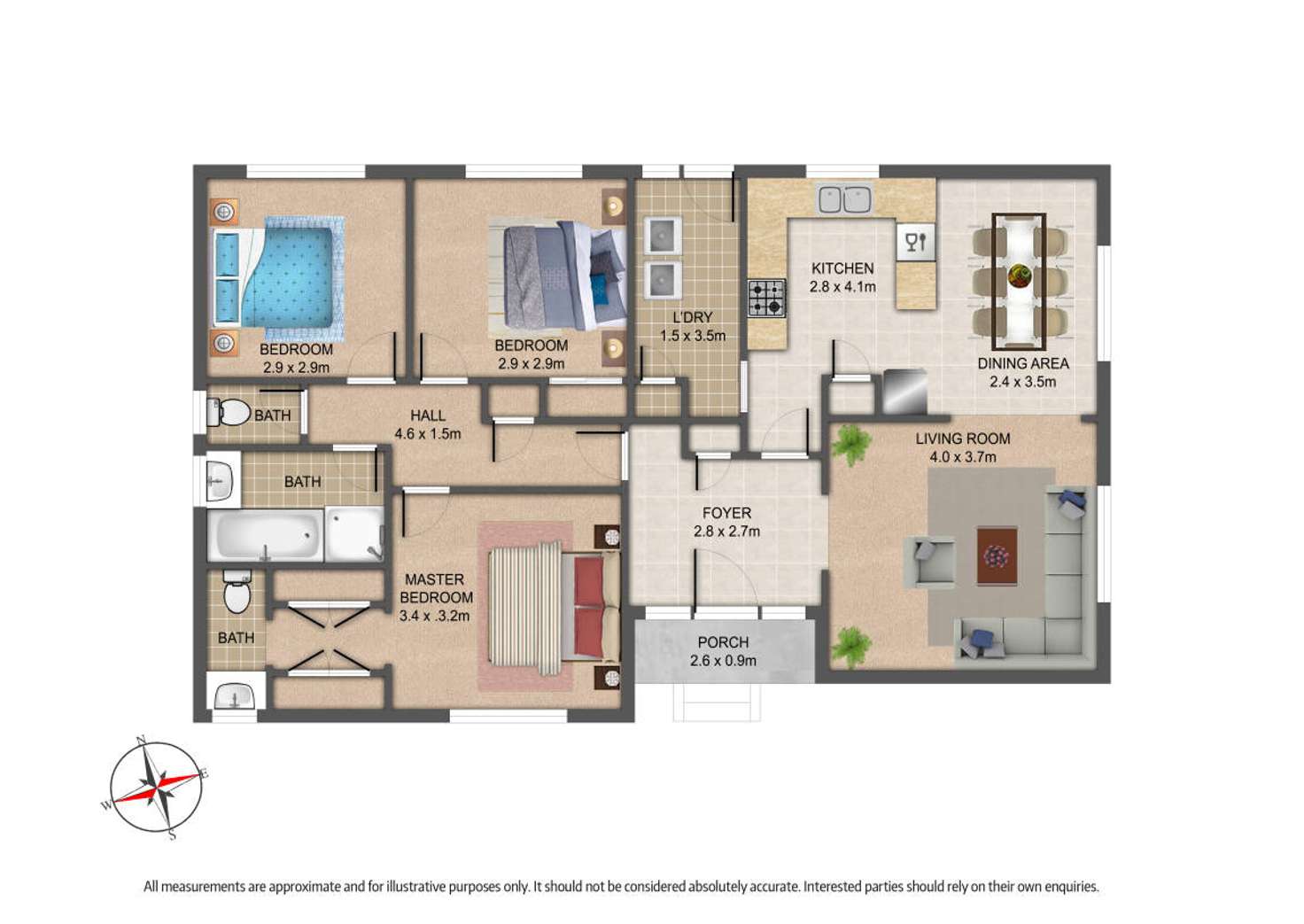 Floorplan of Homely house listing, 38 Redditch Crescent, Deer Park VIC 3023