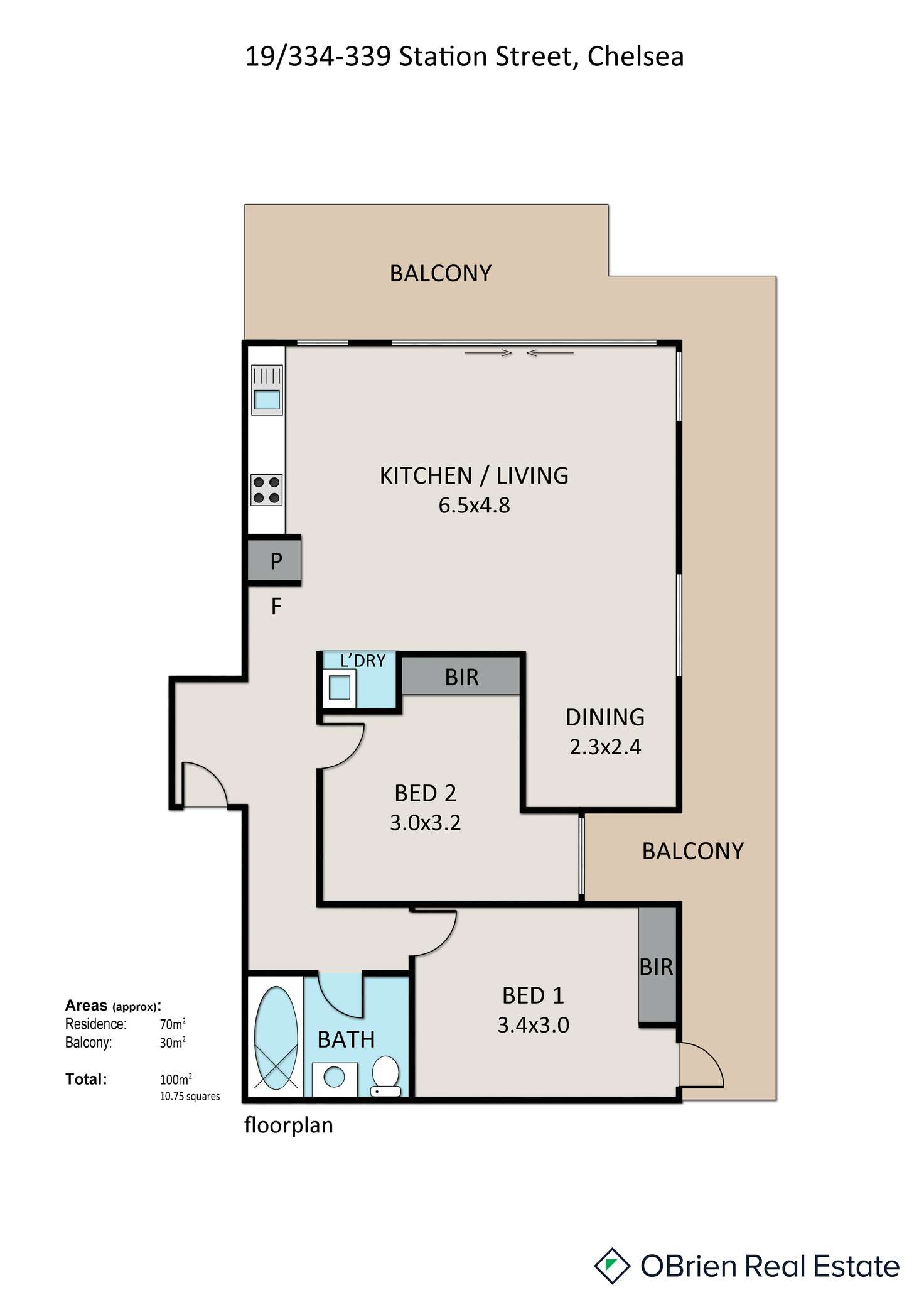 Floorplan of Homely unit listing, 19/334-339 Station Street, Chelsea VIC 3196