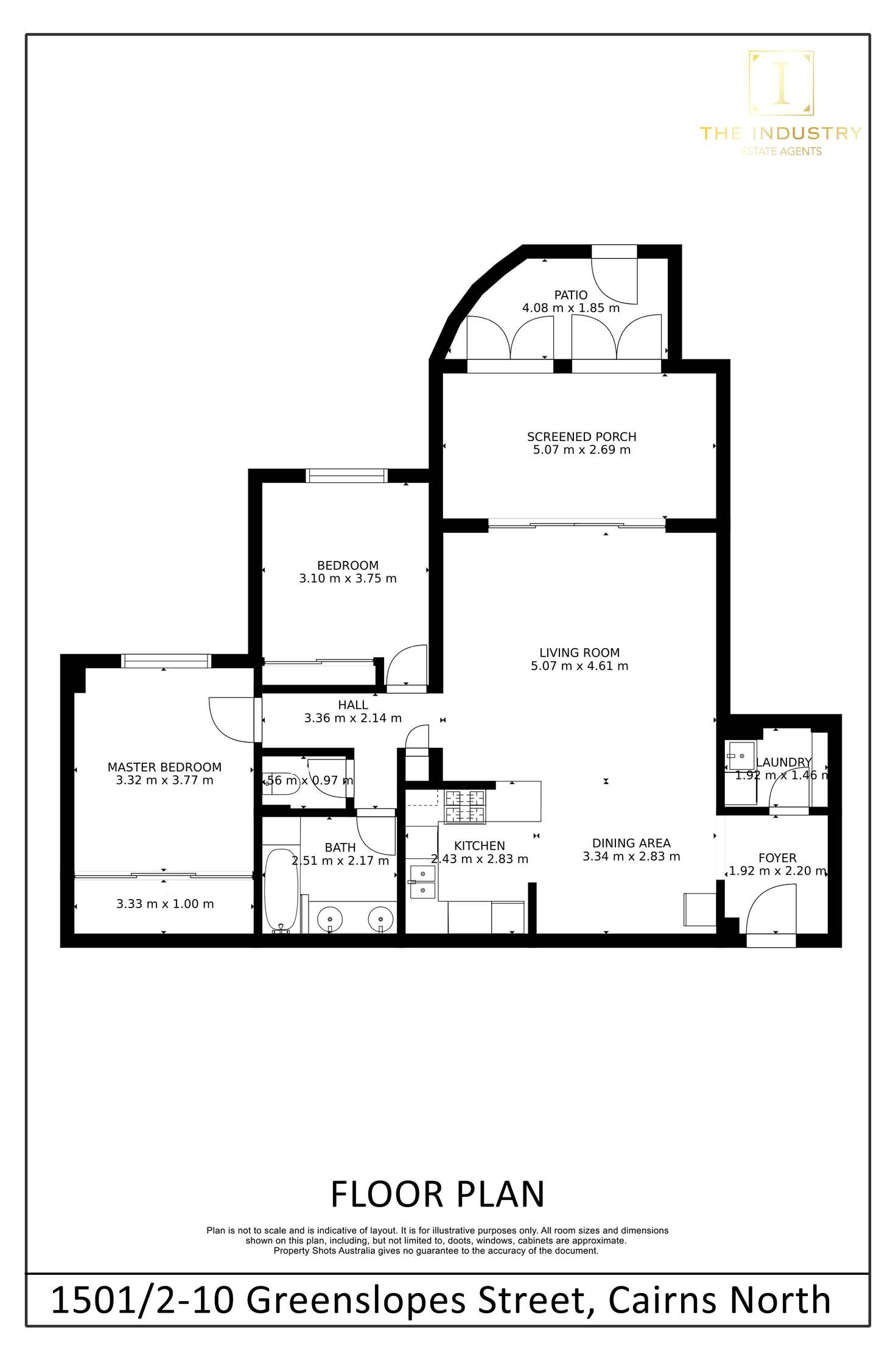 Floorplan of Homely unit listing, 1501/2-10 Greenslopes Street, Cairns North QLD 4870