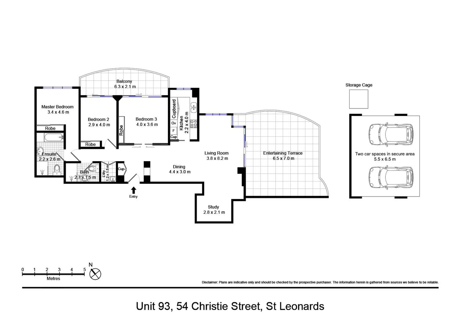 Floorplan of Homely unit listing, Level 10/93/52 Christie Street, St Leonards NSW 2065