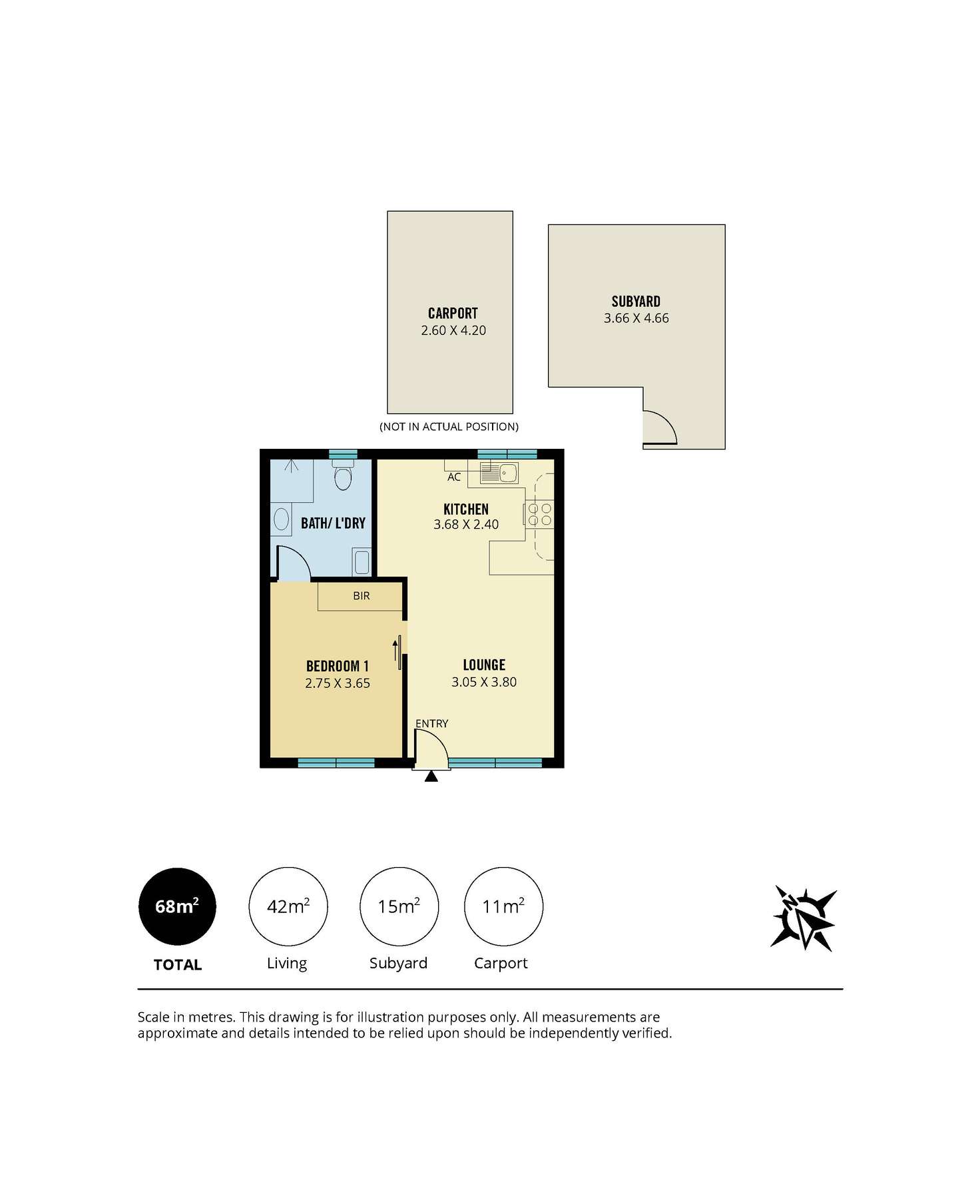 Floorplan of Homely unit listing, 7/1A Hartland Avenue, Black Forest SA 5035