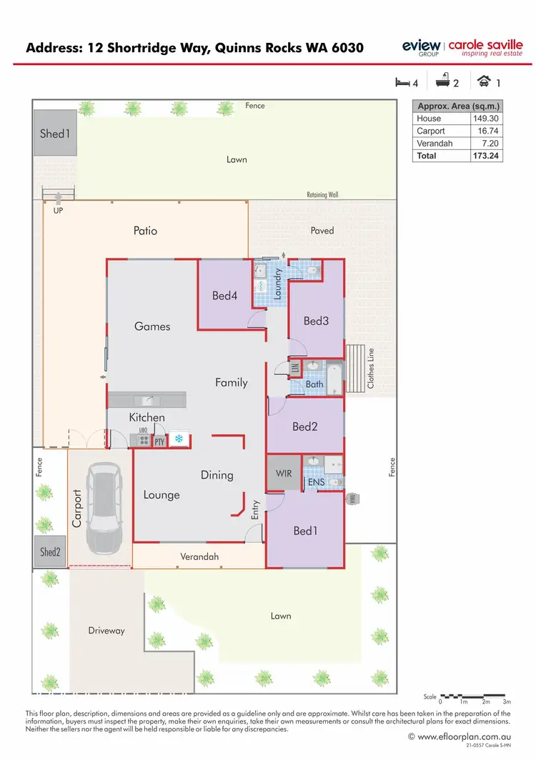Floorplan of Homely house listing, 12 Shortridge Way, Quinns Rocks WA 6030