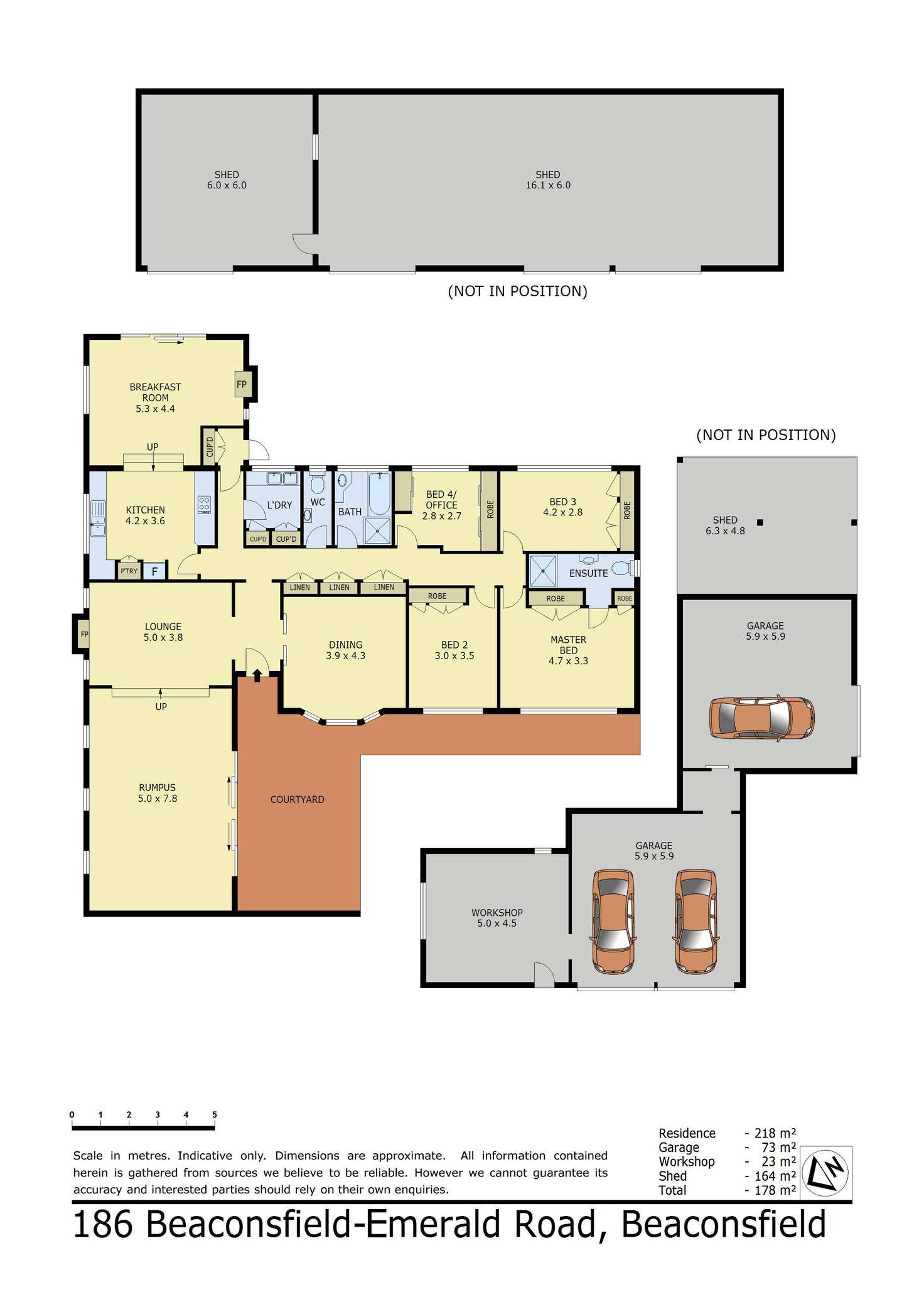 Floorplan of Homely house listing, 186 Beaconsfield-Emerald Road, Beaconsfield VIC 3807