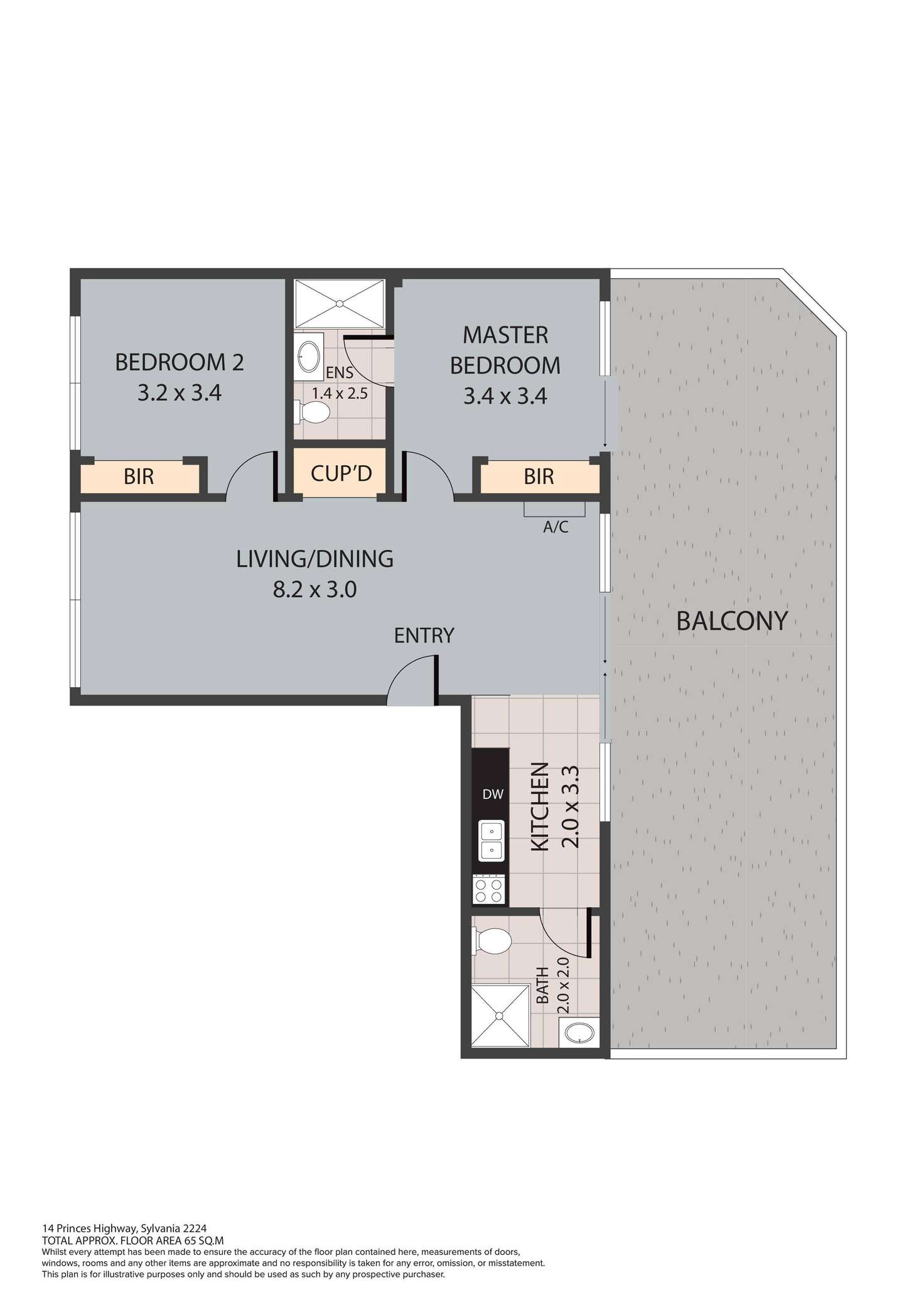 Floorplan of Homely apartment listing, 14/34 Princes Highway, Sylvania NSW 2224